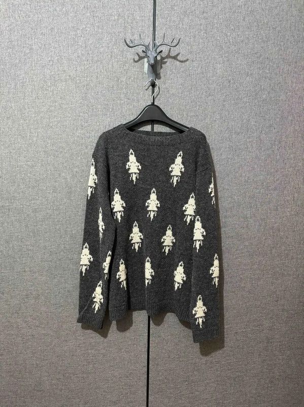 Prada Colorful Wool Embroidered Knit Sweater