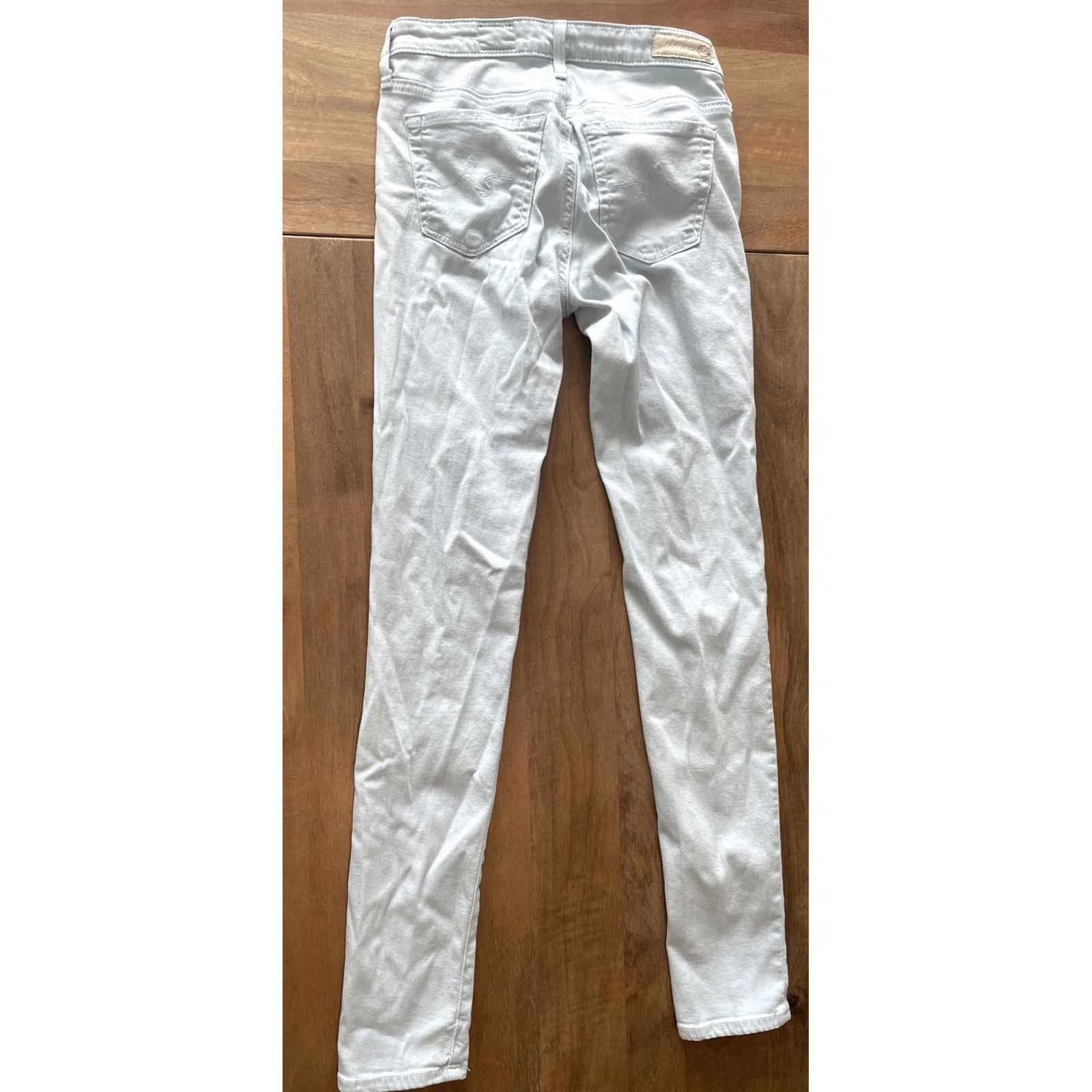 AQUA AG Adriano Goldschmied The Legging Ankle Super Skinny Women 25R Aqua MADE USA Jeans Blue 5-Pocket Logo Size 42" / US 20 - 2 Thumbnail