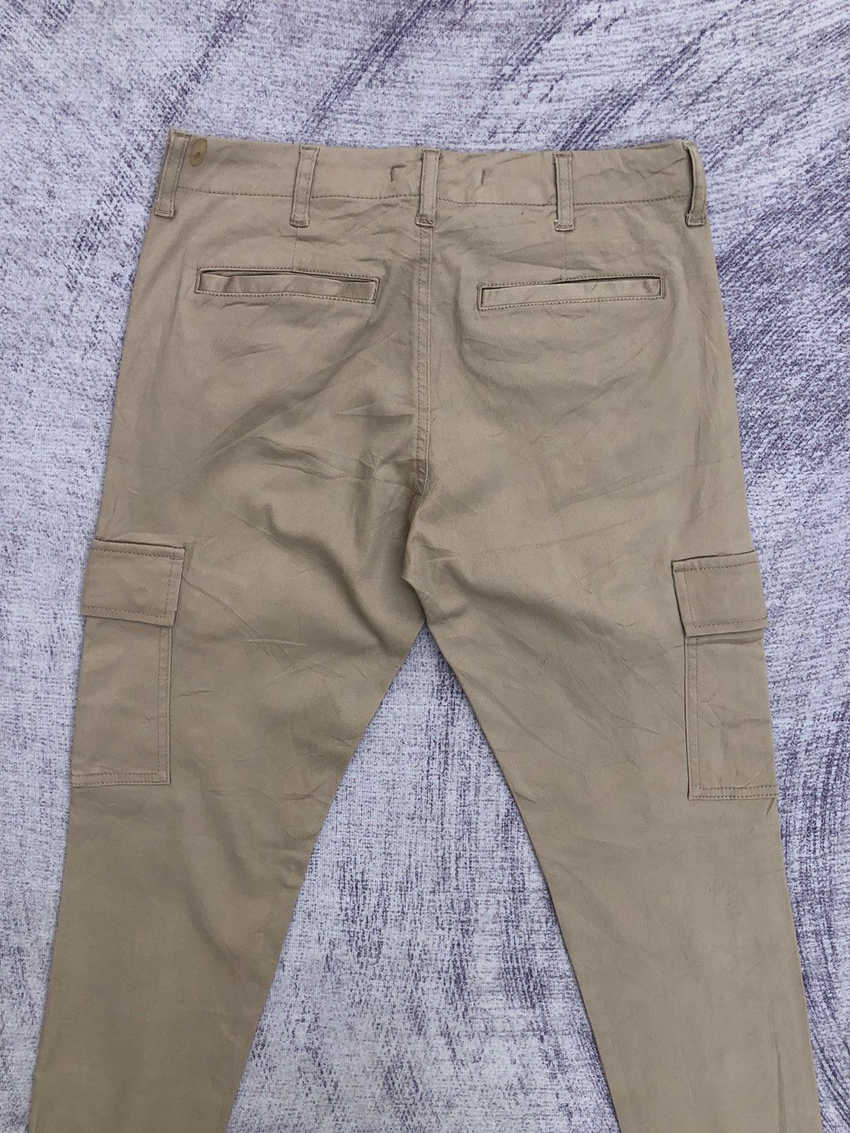 Japanese Brand × Vintage Vintage Slim Fit Beige Cargo Trousers Multi Pocket Size US 28 / EU 44 - 10 Thumbnail