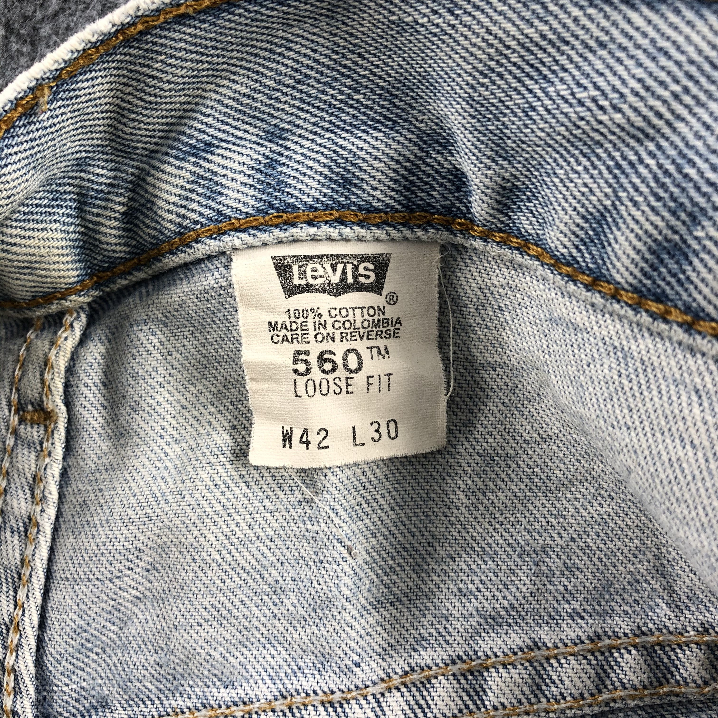 Levi's × Vintage Vintage Distress Levis Baggy Jeans Lot 560-JM816 Size US 43 - 10 Thumbnail