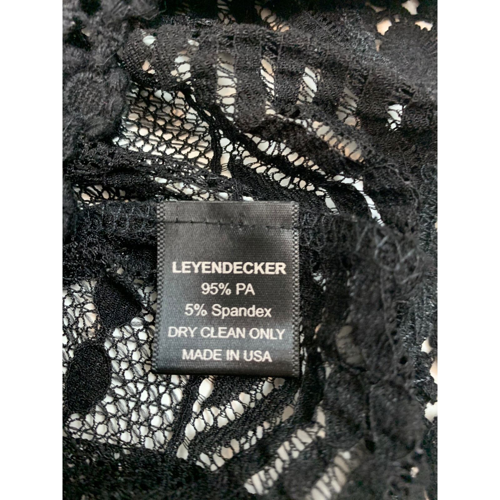 Anthropologie Leyendecker Black Lace Cold Shoulder Blouse Shirt Top 0 XS Size XS / US 0-2 / IT 36-38 - 6 Thumbnail