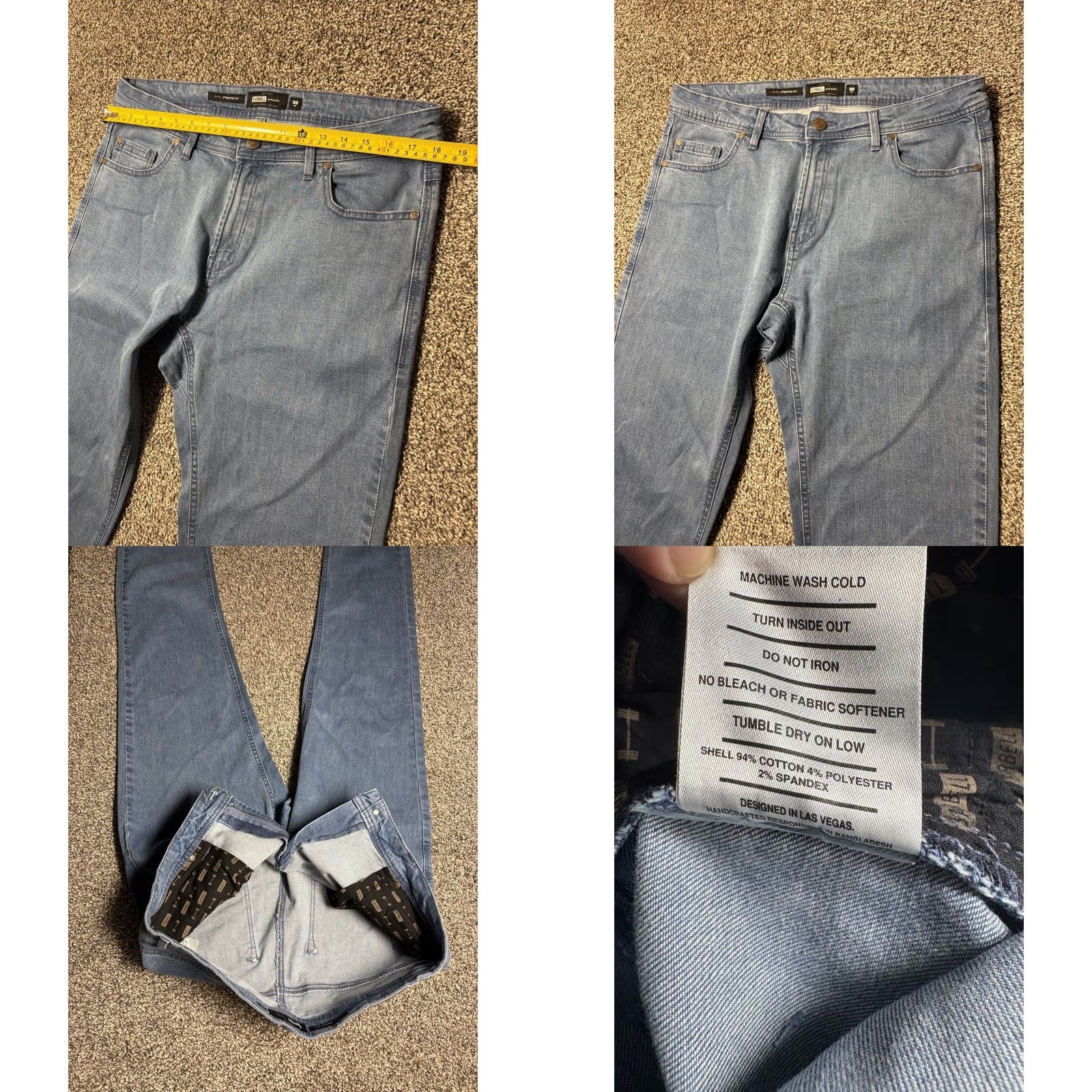 Vintage Barbell Apparel Jeans Mens 36x36 Blue Slim Athletic Fit Denim Stackable Jeans Barbell Apparel Men Denim 36 Inseam 36 Bootcut Athletic Fit Blue Size US 36 / EU 52 - 8 Thumbnail