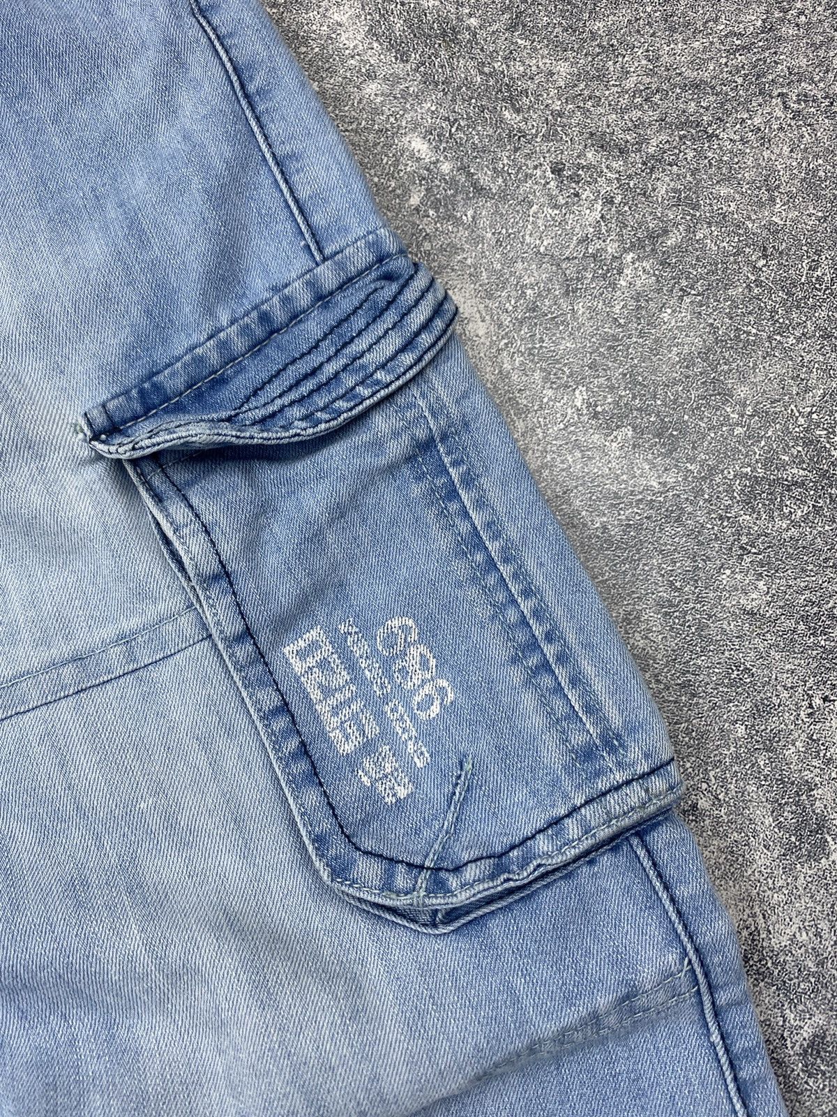 Japanese Brand × Vintage Cargo Jeans Dirty Pants crash denim thrashed y2k distressed Size US 34 / EU 50 - 7 Thumbnail