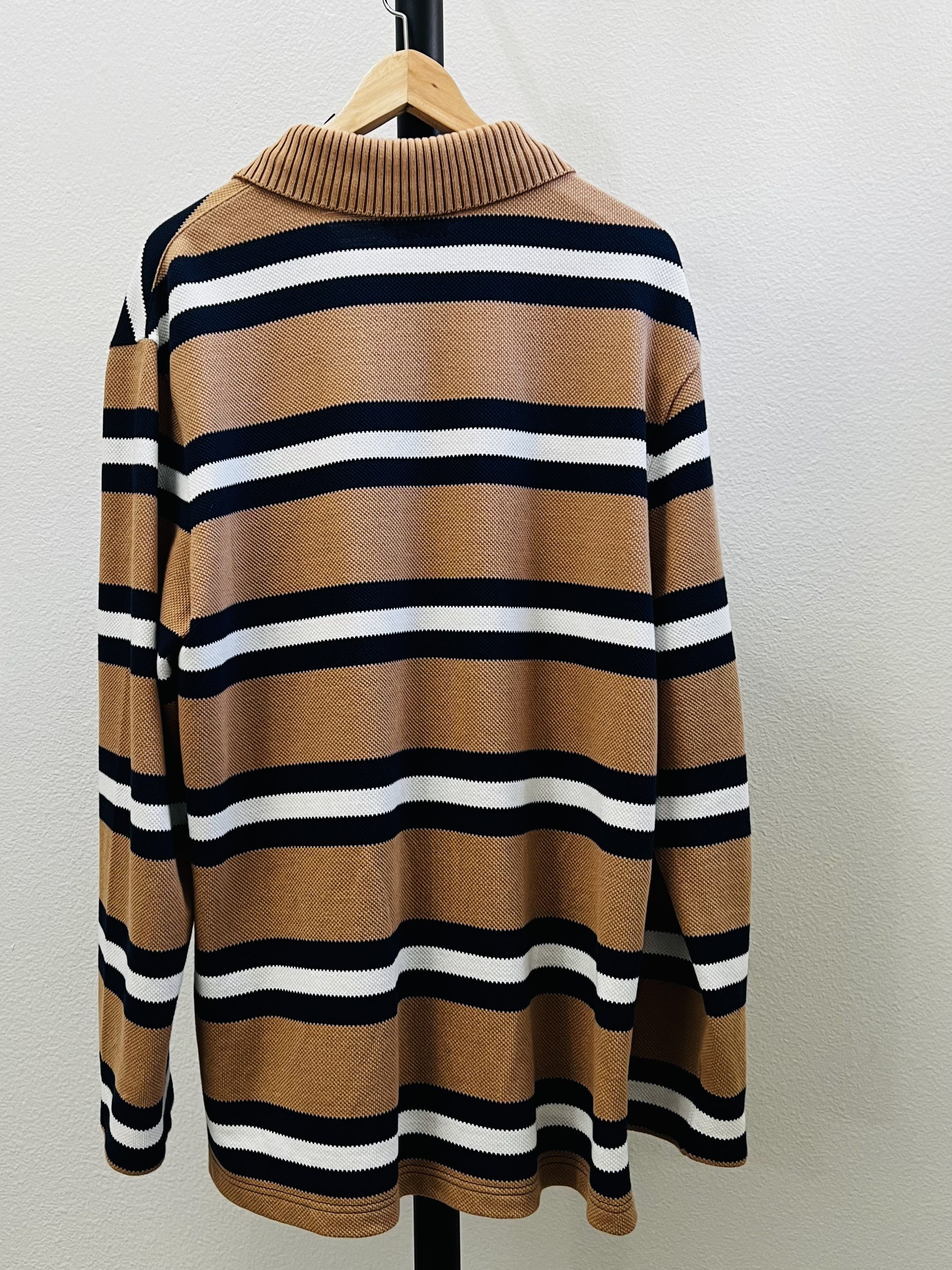 Lanvin LANVIN Oversized Striped Logo Poloshirt Size US M / EU 48-50 / 2 - 4 Thumbnail