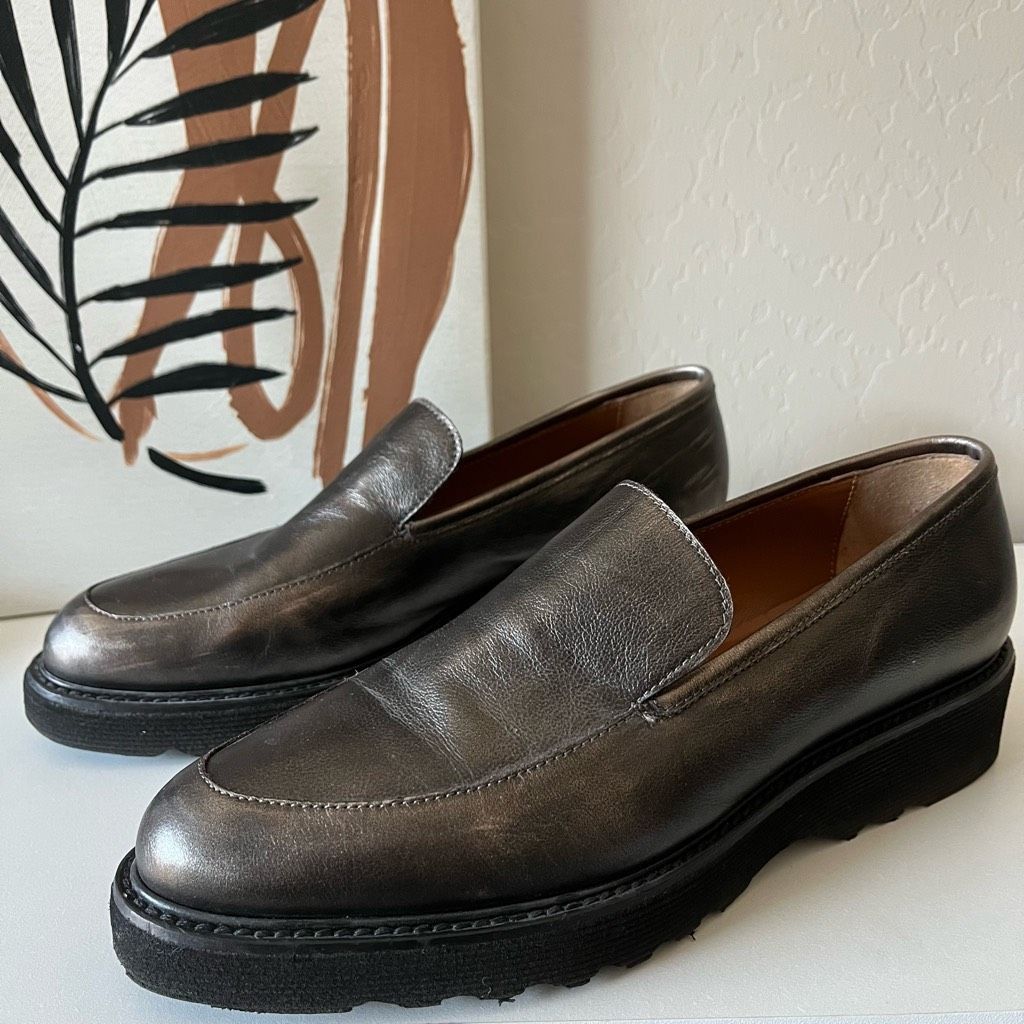 Aquatalia Aquatalia Kelsey Bronze Slip On Platform Leather Loafers Siz Size US 8.5 / IT 38.5 - 1 Thumbnail