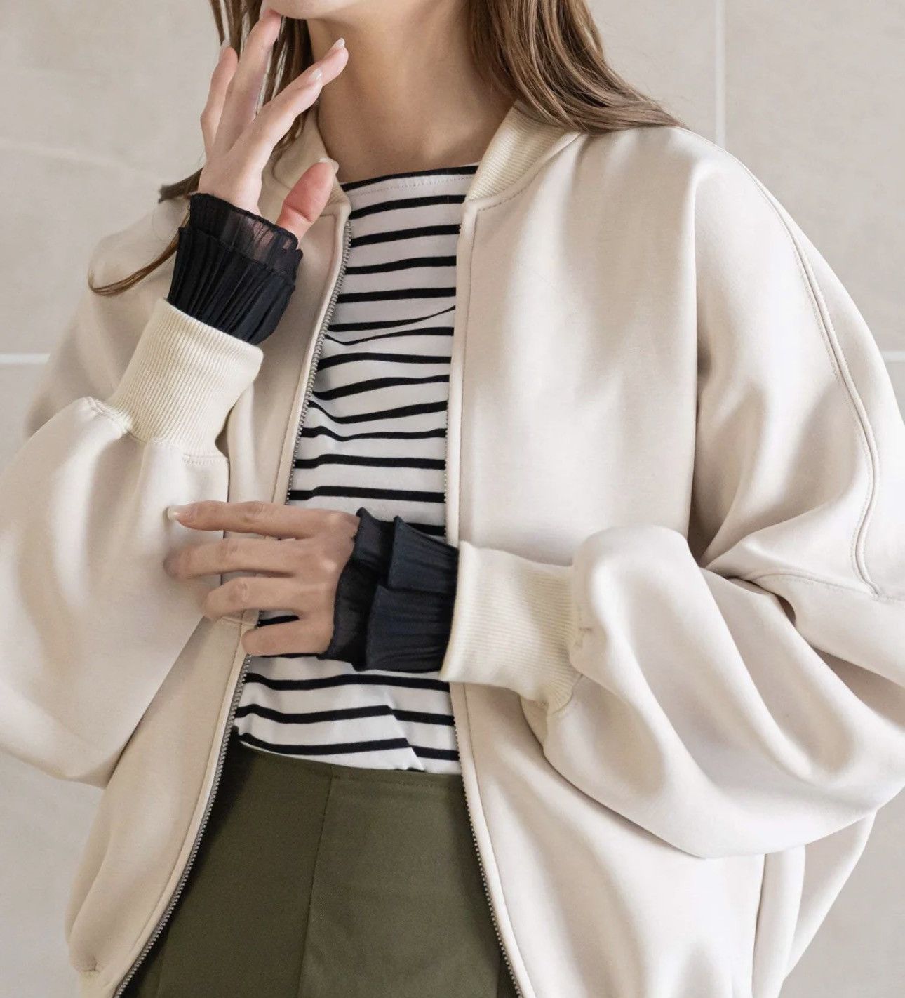 Zara Zara Interlock Bomber Jacket Sz Small Size S / US 4 / IT 40 - 2 Thumbnail