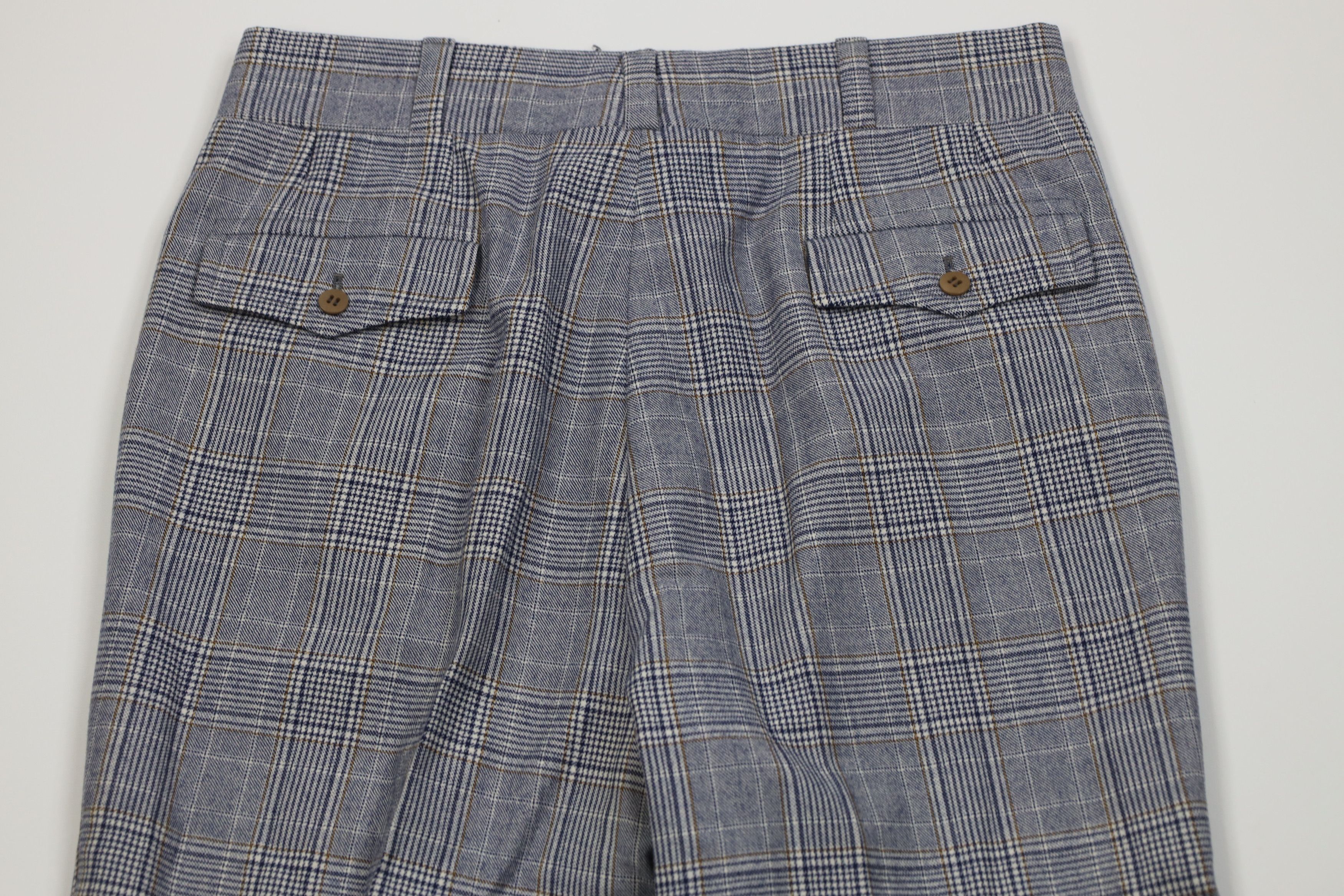 Brioni Vintage 70s Brioni Wide Leg Chino Pants Trousers Plaid Size US 32 / EU 48 - 10 Thumbnail