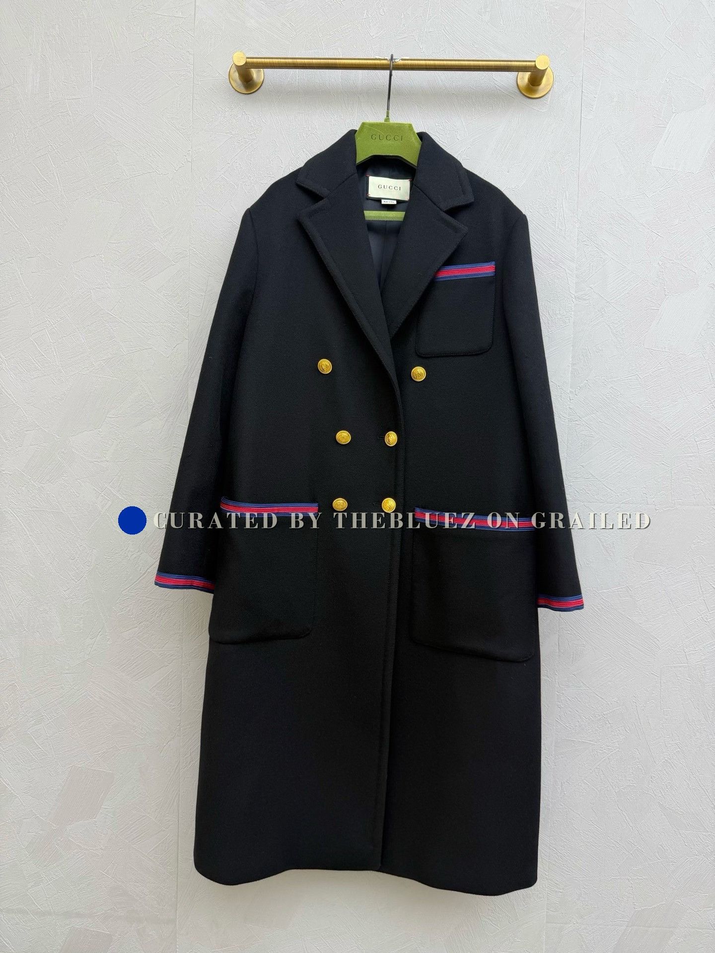 Gucci Gucci Double-Breasted Wool Coat Gold Buttons Size S / US 4 / IT 40 - 1 Thumbnail