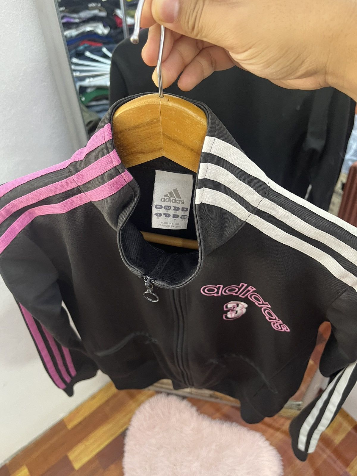 Adidas Adidas 3 Stripe Track Jacket Pink White Embroidery Size S / US 4 / IT 40 - 10 Thumbnail