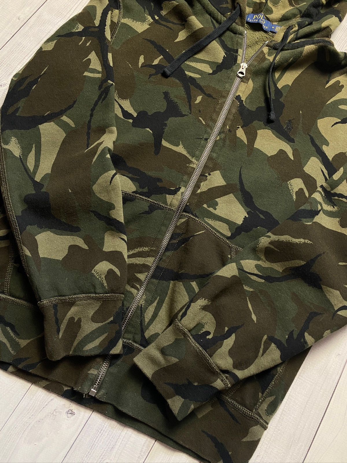 Polo Ralph Lauren Polo Ralph Lauren Camouflage zip hoodie vintage Size US M / EU 48-50 / 2 - 6 Thumbnail