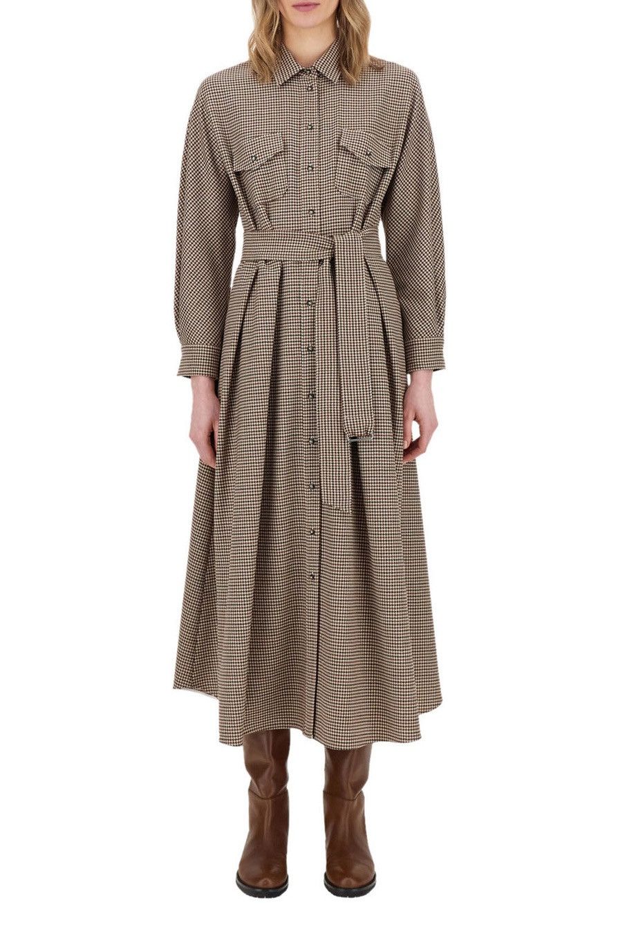 Weekend Max Mara Max Mara Weekend Otaria Patterned Wool Shirt Dress Size M / US 6-8 / IT 42-44 - 1 Thumbnail