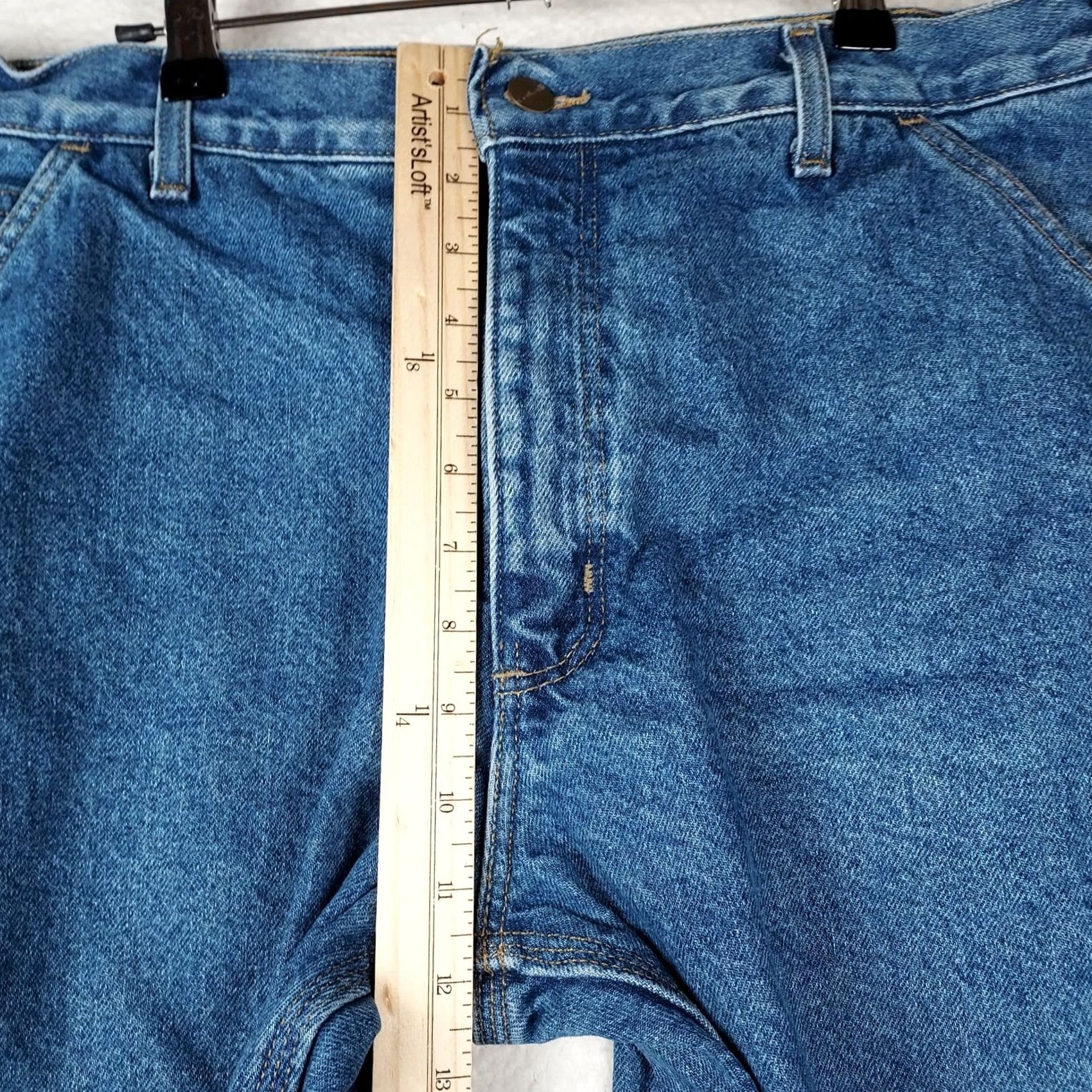 Carhartt Carhartt Mens Jeans Flannel Lined Carpenter Blue Denim 36x30 Relaxed Fit Size US 36 / EU 52 - 6 Thumbnail