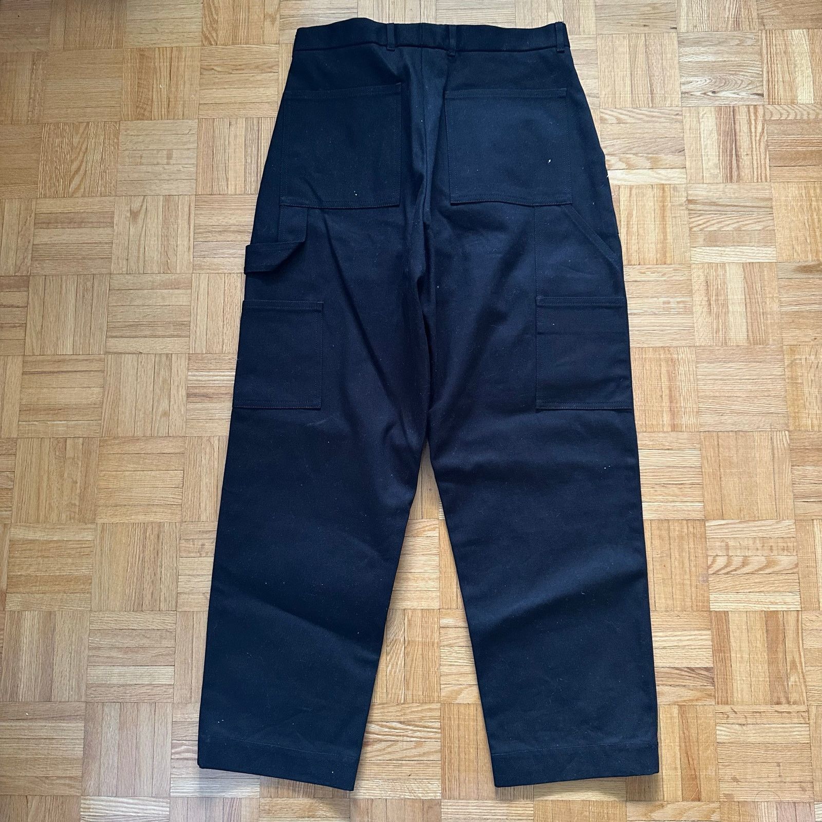 Lownn Lownn heavy black canvas pleated carpenter pants Size 46 Size US 31 - 2 Thumbnail
