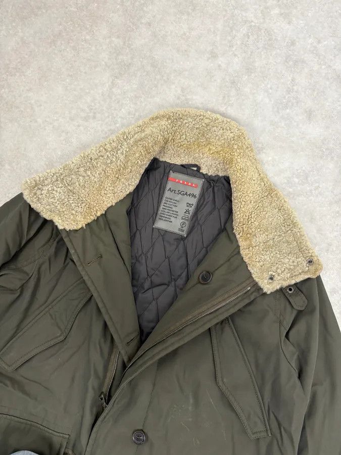 Prada 2000s Prada Dark Olive Green Parka Long Jacket Size US L / EU 52-54 / 3 - 5 Thumbnail