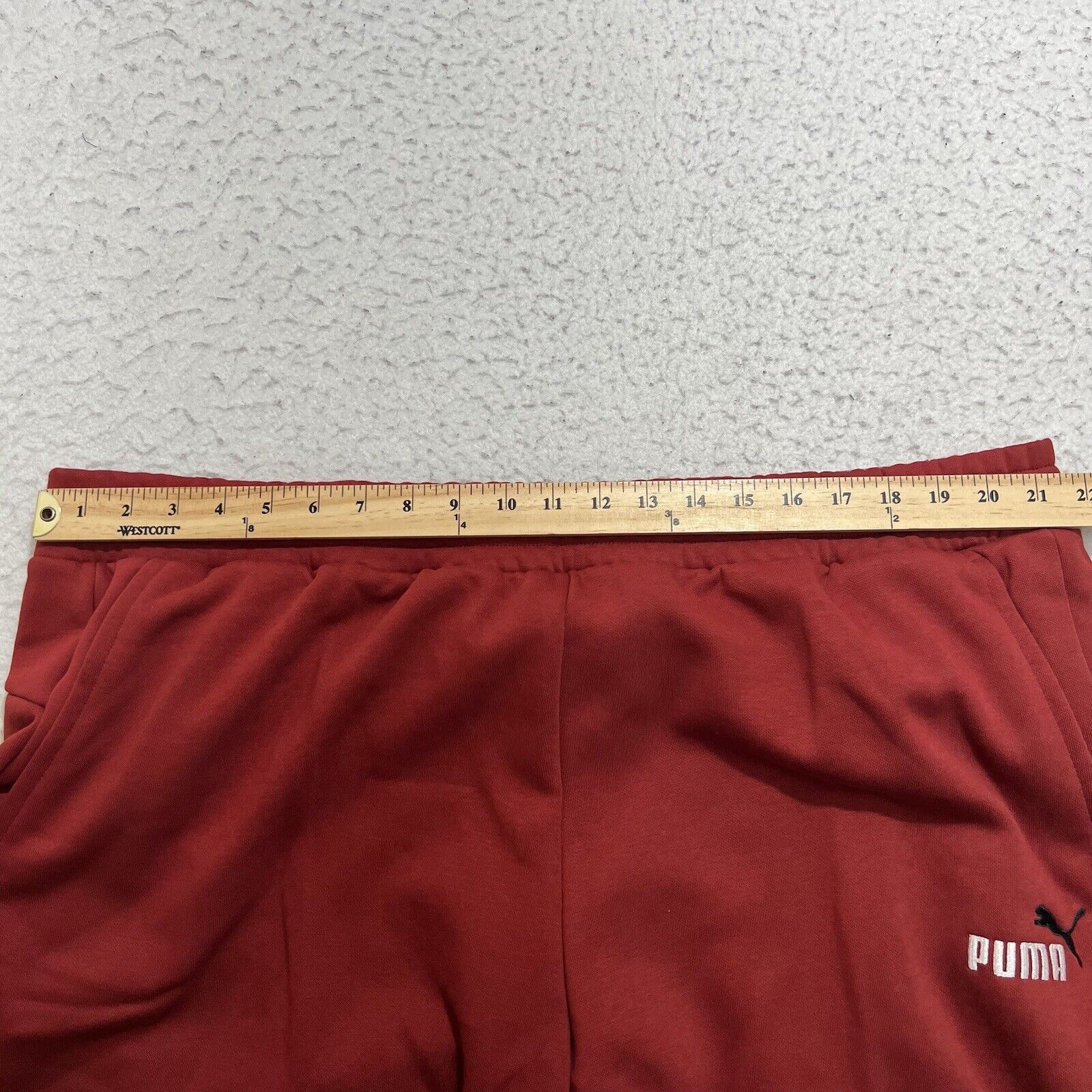 Puma PUMA Fleece Lined Athletic Jogger Drawstring Sweatpants Red Size US 44 / EU 60 - 10 Thumbnail