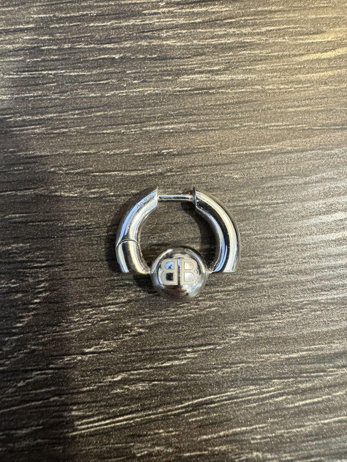 Balenciaga Balenciaga Cut XS Sterling-Silver Single Earring Size ONE SIZE - 2 Thumbnail