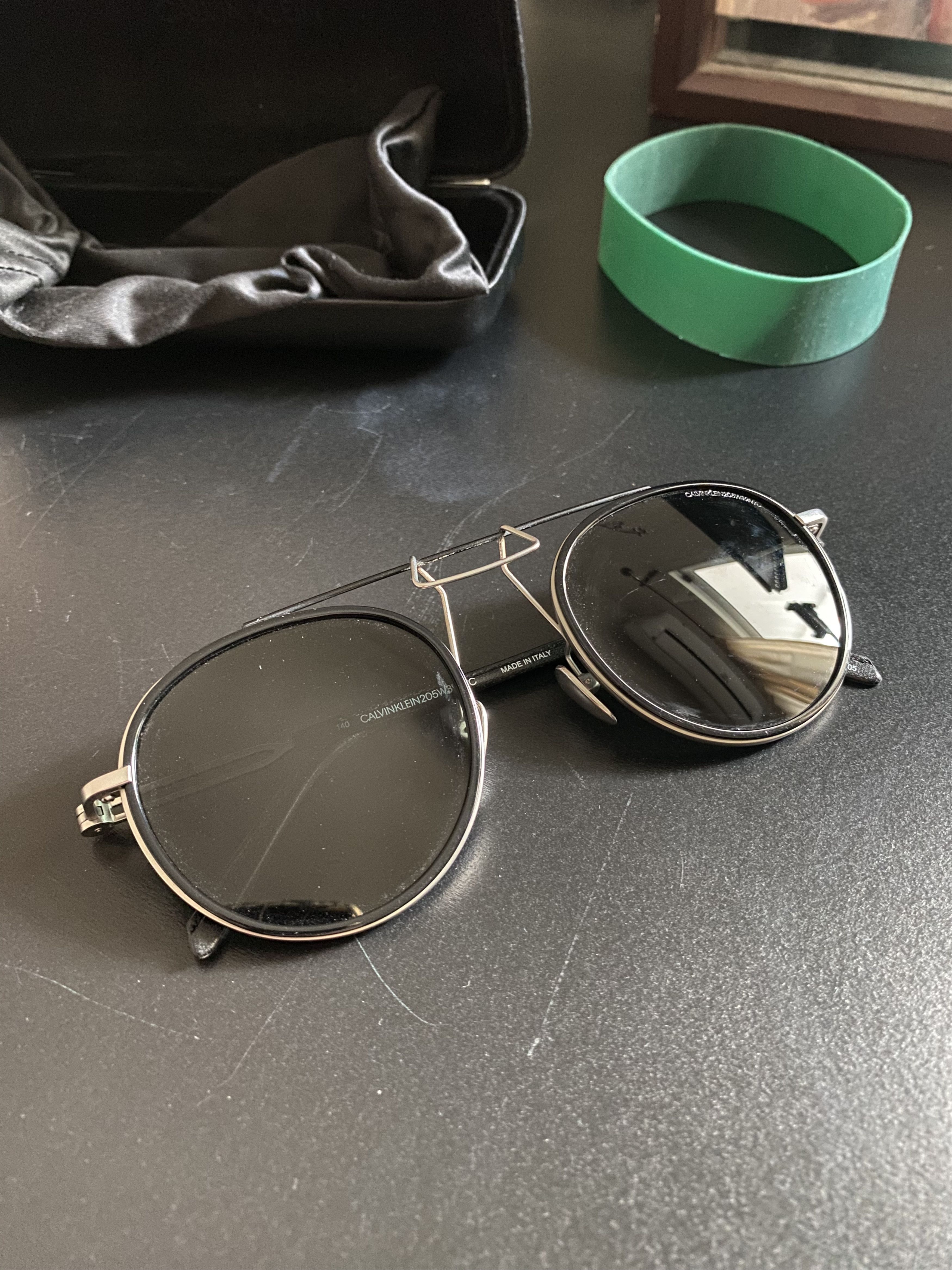 Calvin Klein 205W39NYC Titanium Light weight 205W39NYC Sunglasses Size ONE SIZE - 1 Thumbnail