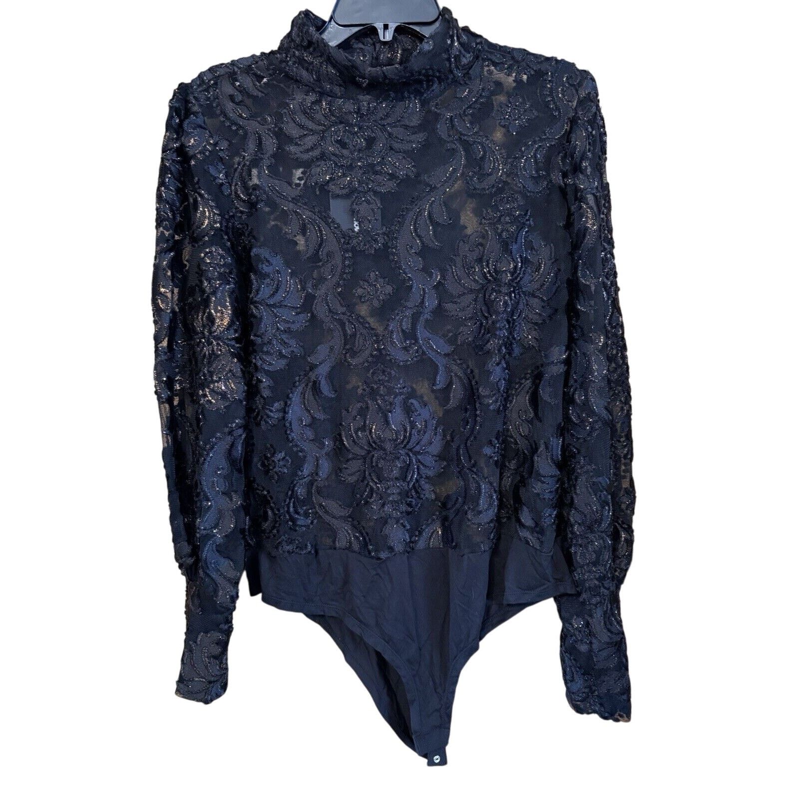 Other NWT FashioNova Most Praised Mesh Paisley Sheer Body Suit Size XL / US 12-14 / IT 48-50 - 1 Thumbnail