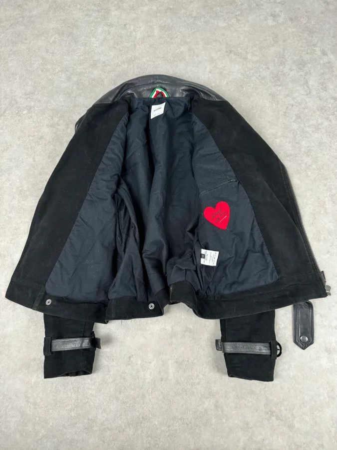 Moschino 2010s Moschino Black Hybrid Leather Perfecto Jacket Size US M / EU 48-50 / 2 - 9 Thumbnail