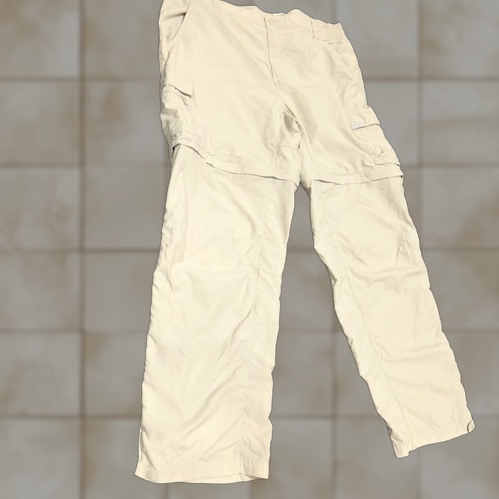 Vintage Columbia Men’s Cargo Pants Cargo Convertible Nylon Polyester 32x32 Beige Regular Size XL 32L Mens Size US 32 / EU 48 - 1 Thumbnail
