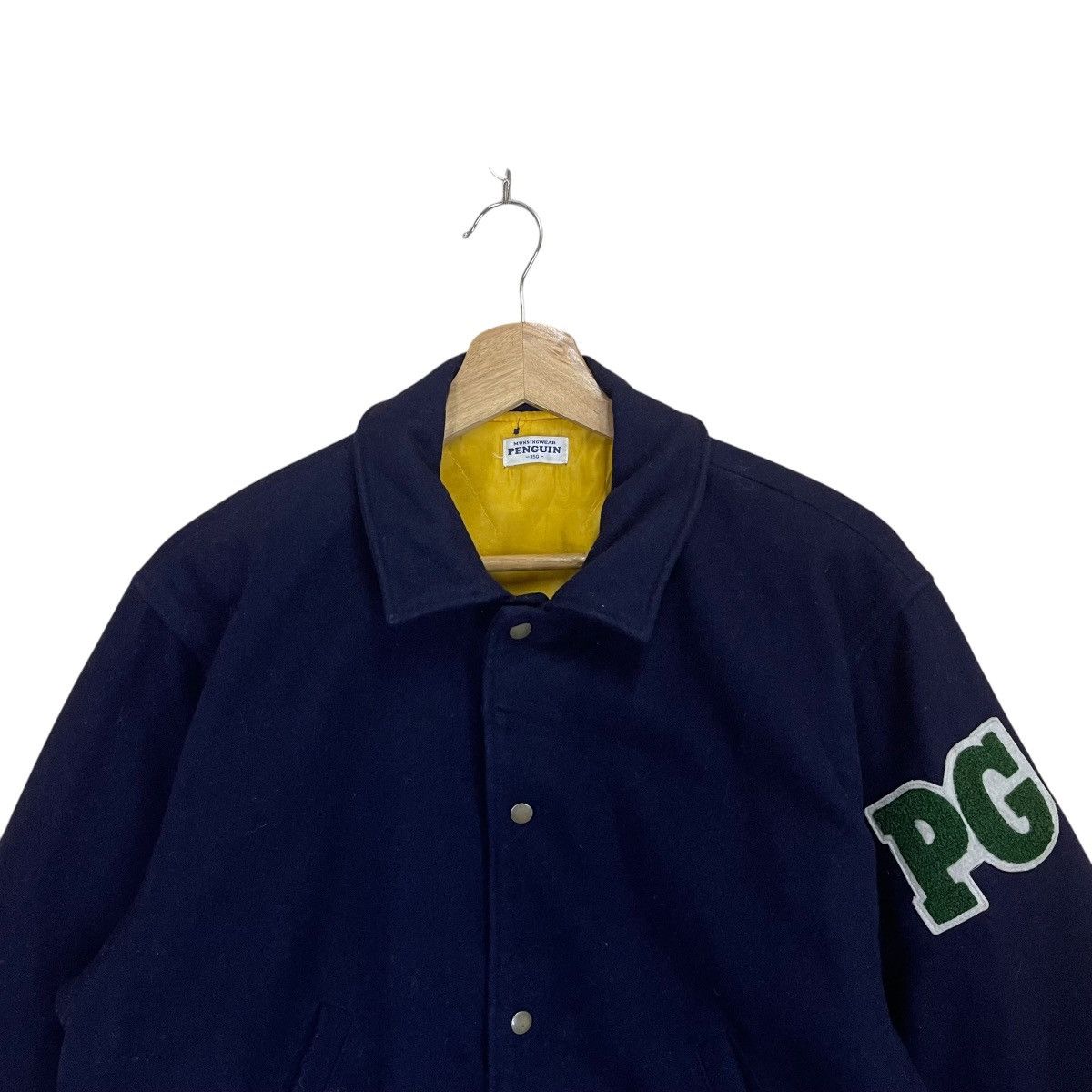 Vintage Vintage Musing Wear Penguin Big Logo Wool Varsity Jacket Size US S / EU 44-46 / 1 - 7 Thumbnail