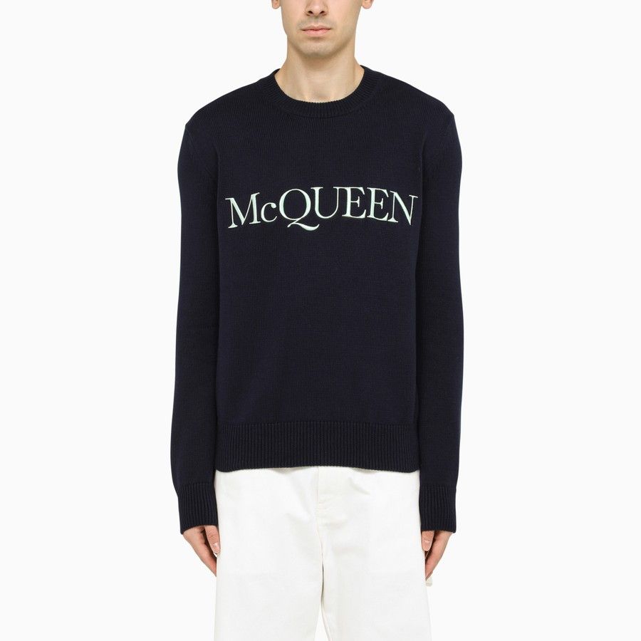 image of Alexander Mcqueen O1D2Blof0124 Sweater In Blue, Men's (Size XL)