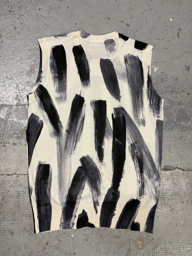 Dolce & Gabbana 2000s Dolce & Gabbana Black Paint Tank Top White Sweater Size US S / EU 44-46 / 1 - 6 Thumbnail