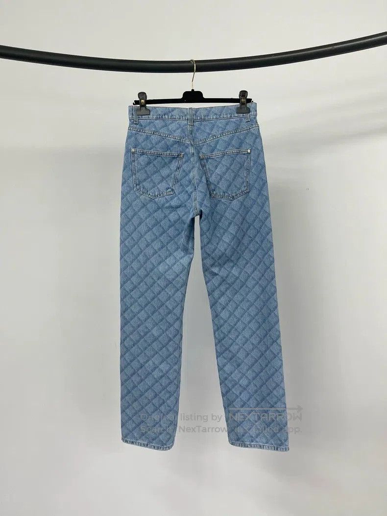 Chanel Chanel Blue diamond checkered straight jeans Size 25" / US 0 / IT 36 - 2 Thumbnail