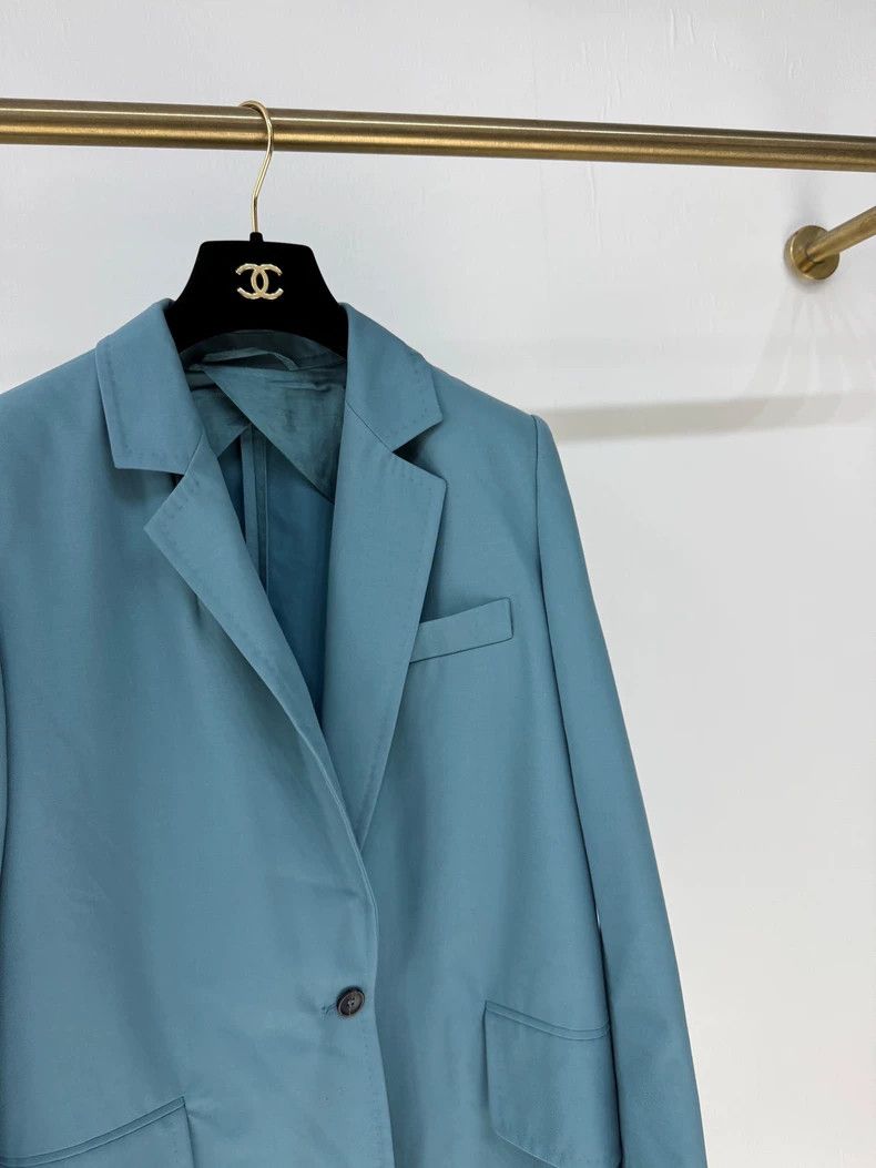 Max Mara max mara Main line lake blue one-button suit jacket Size M / US 6-8 / IT 42-44 - 3 Thumbnail
