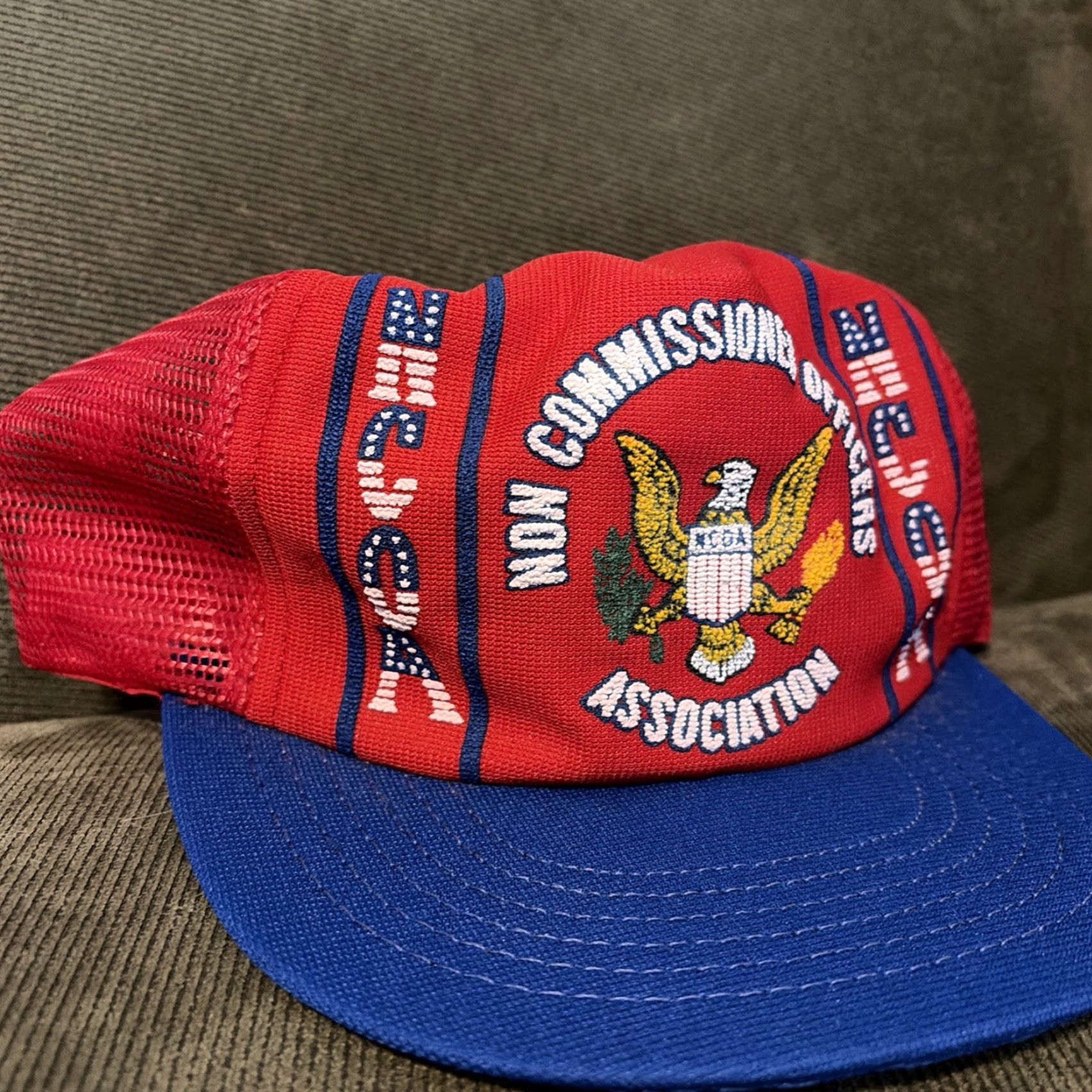 Commission VINTAGE NCOA Hat Trucker Snap-Back Men One Size Red Size ONE SIZE - 2 Thumbnail