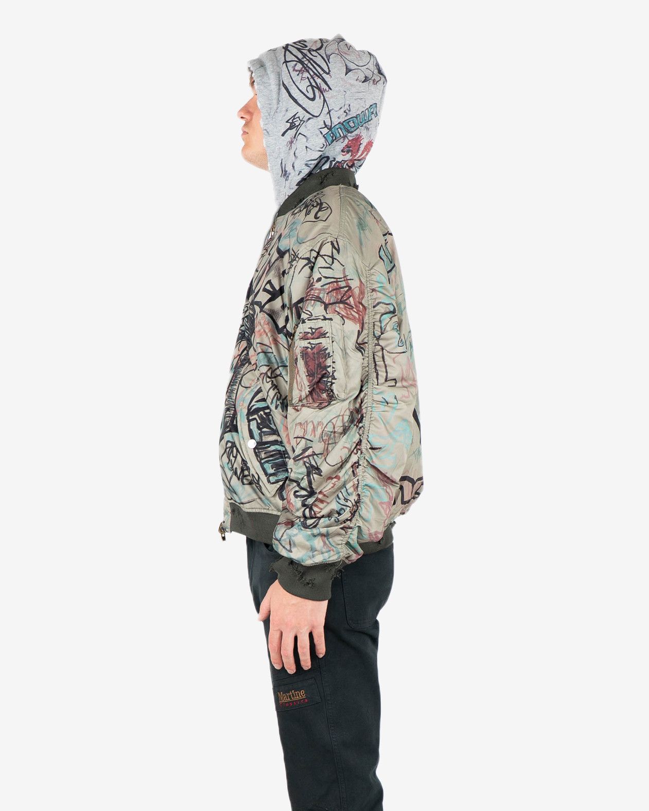 Mowalola Hooded Graffiti Bomber Size US L / EU 52-54 / 3 - 8 Thumbnail