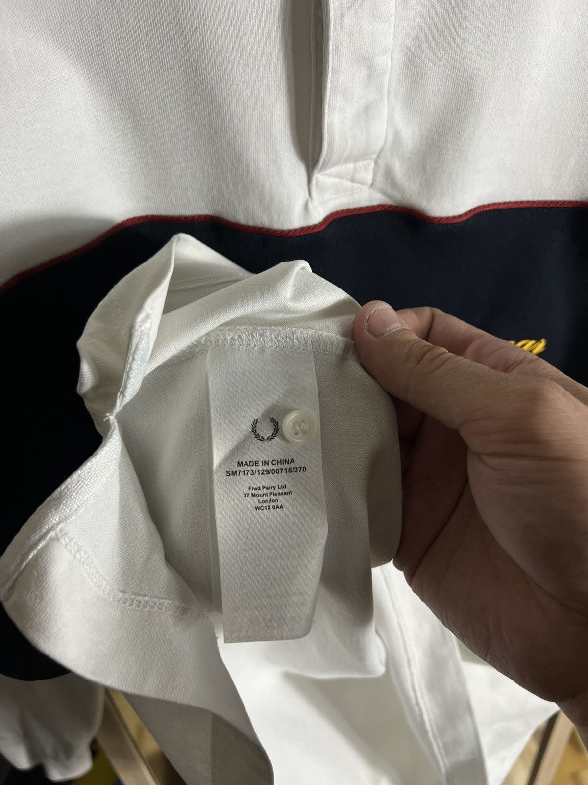 Fred Perry Fred Perry Script Embroidered Logo Rugby Shirt Longsleeve Size US L / EU 52-54 / 3 - 7 Thumbnail