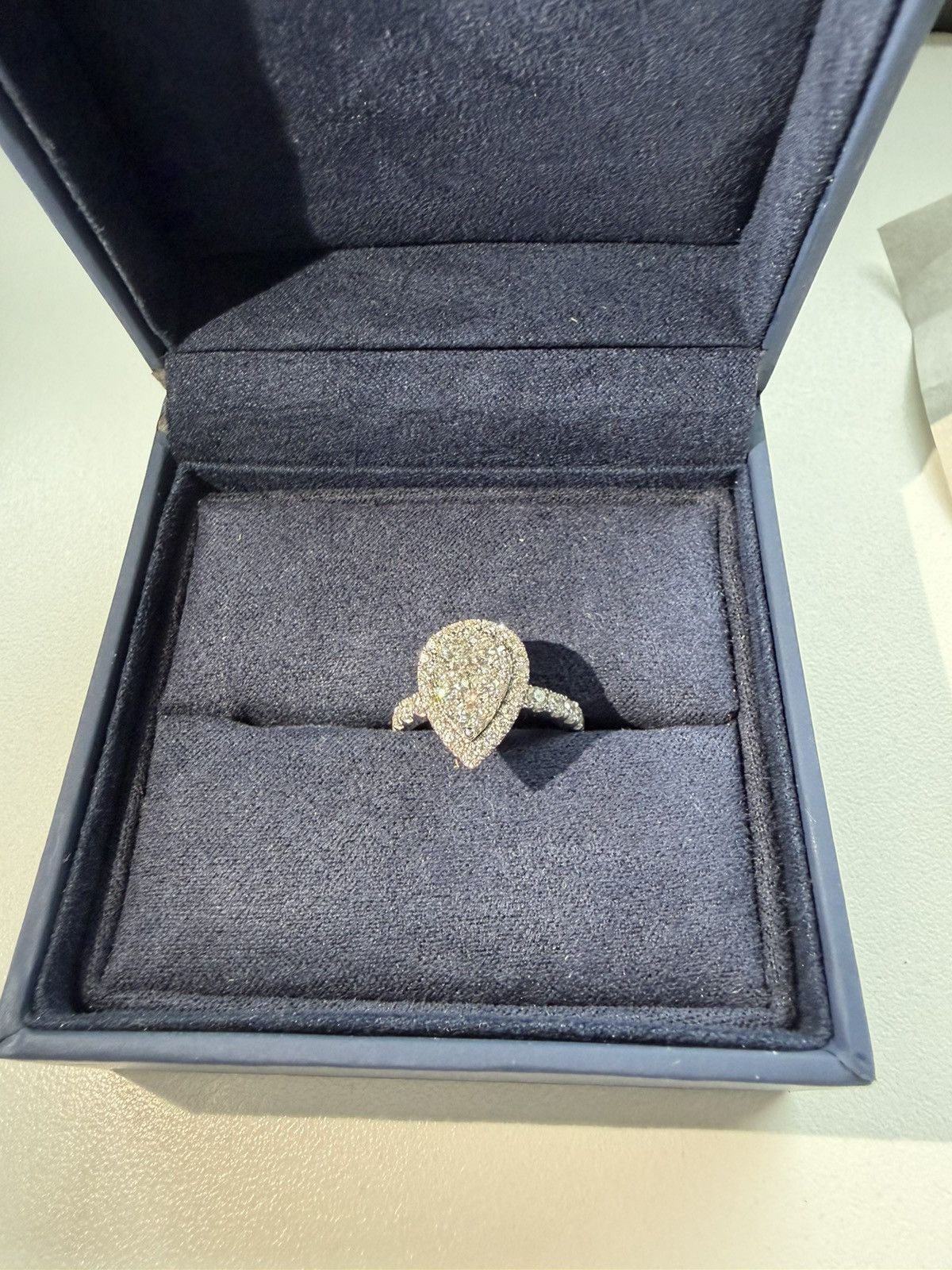 Other 14K White Gold Diamond Pear Cluster Ring - 1.2 Carat Size ONE SIZE - 1 Thumbnail