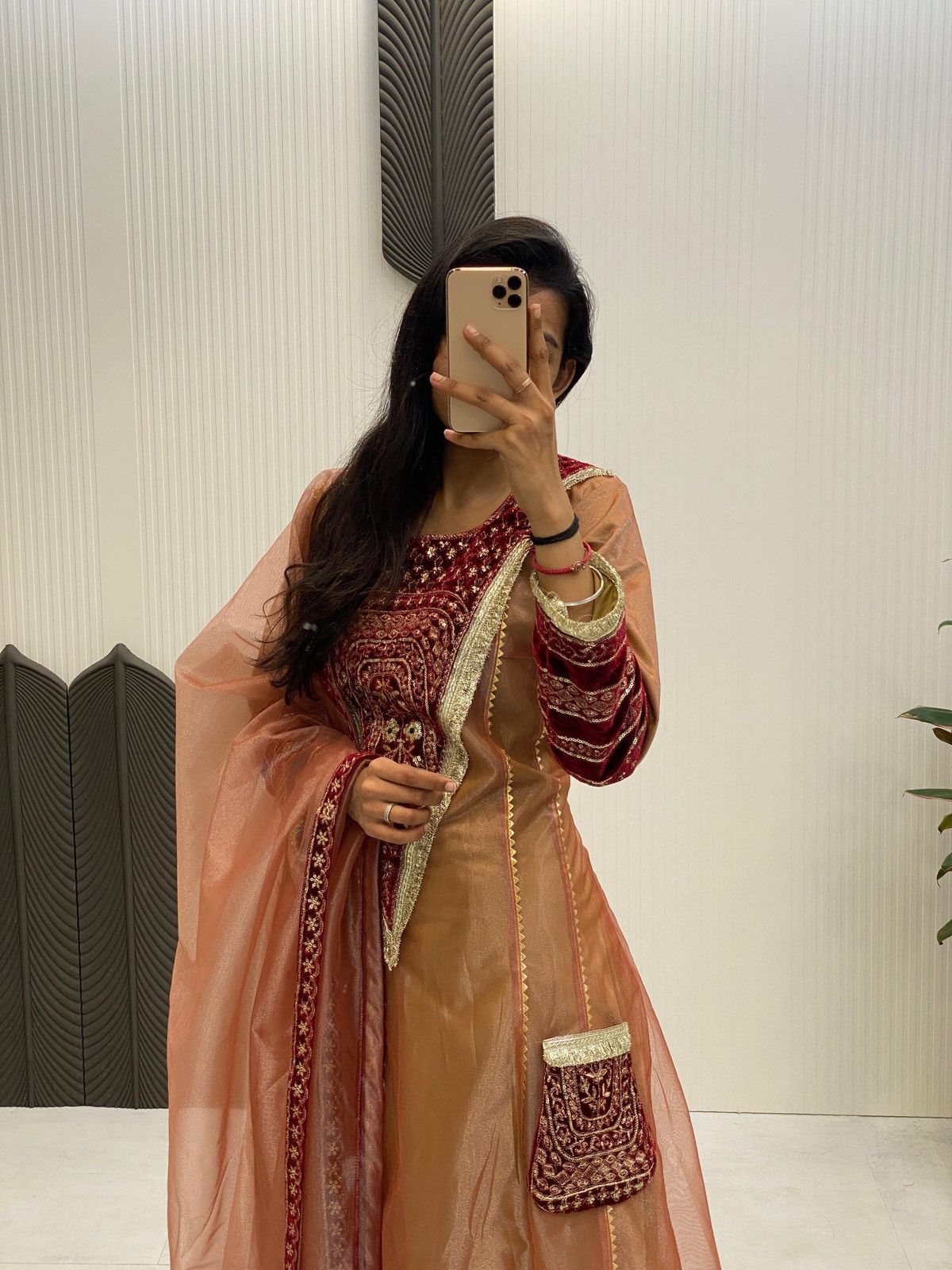 Vintage NEW DESIGNER STYLE FLAILED KALI SUIT PANT WITH DUPATTA Size ONE SIZE - 7 Thumbnail