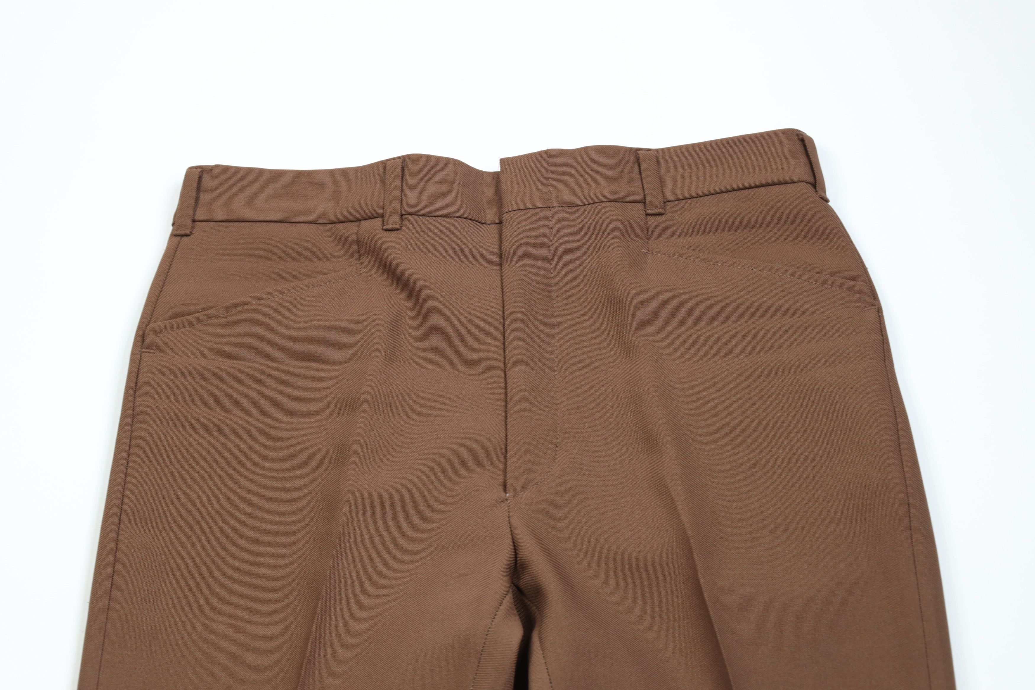 Vintage Vintage 70s Streetwear Flared Wide Leg Chino Pants Brown USA Size US 34 / EU 50 - 2 Thumbnail
