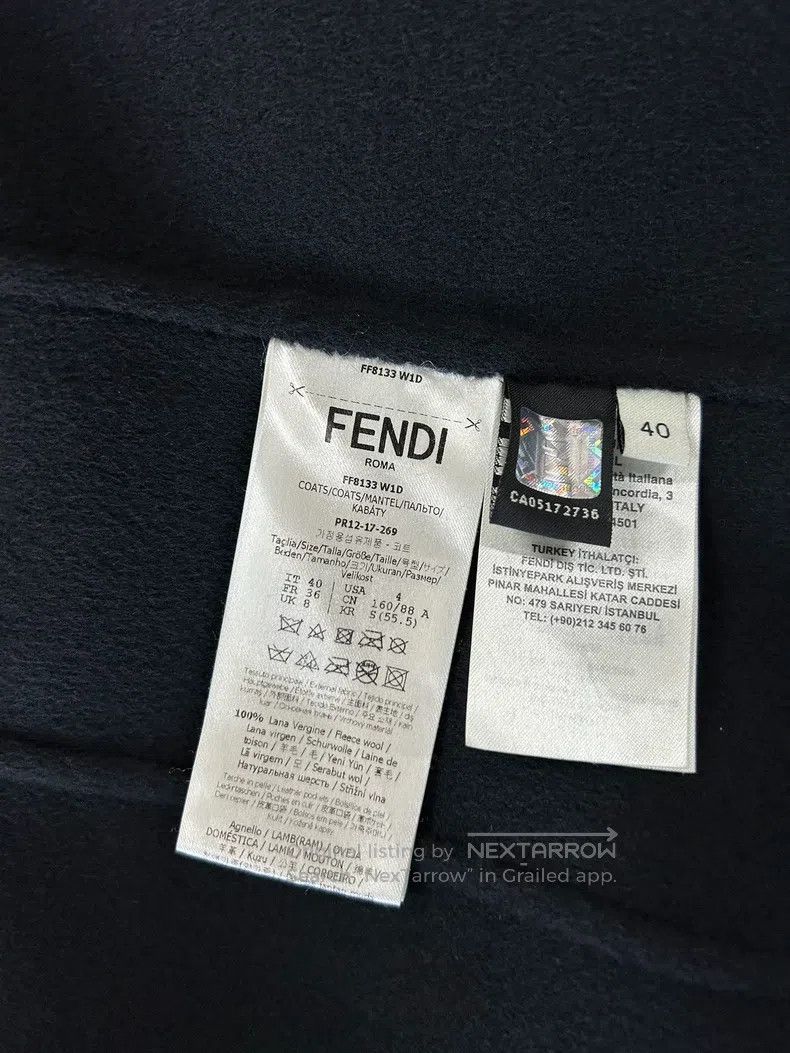 Fendi Fendi Black cut-out leather patched pocket bow detail wool Size XS / US 0-2 / IT 36-38 - 7 Thumbnail