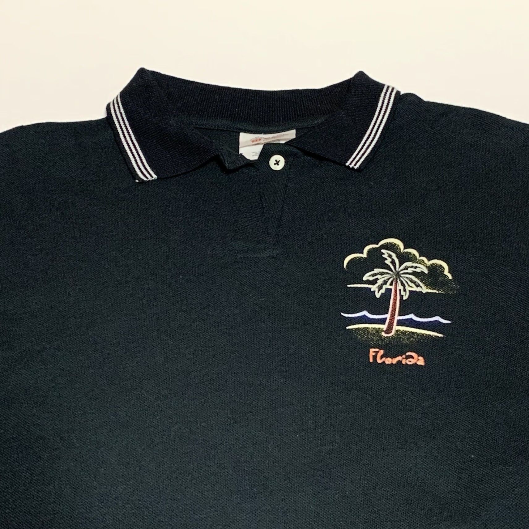 Hanes VINTAGE State of Florida Women’s Black Polo Shirt Stedman For Women By Hanes Size Large Size L / US 10 / IT 46 - 2 Thumbnail