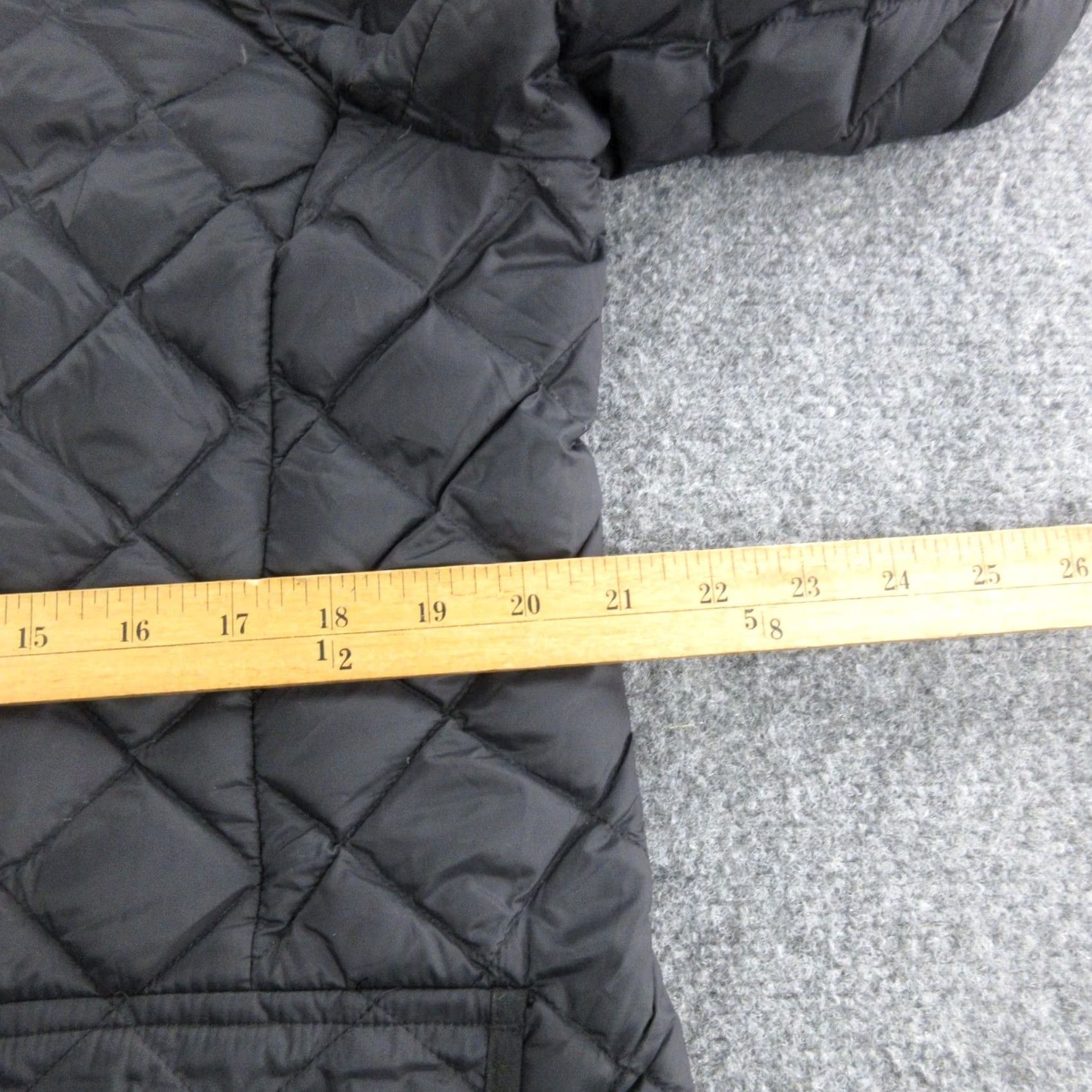 J. Jill J. Jill Coat Womens Medium Black Quilted Down Snap Front Pockets Mid Length Size M / US 6-8 / IT 42-44 - 5 Thumbnail