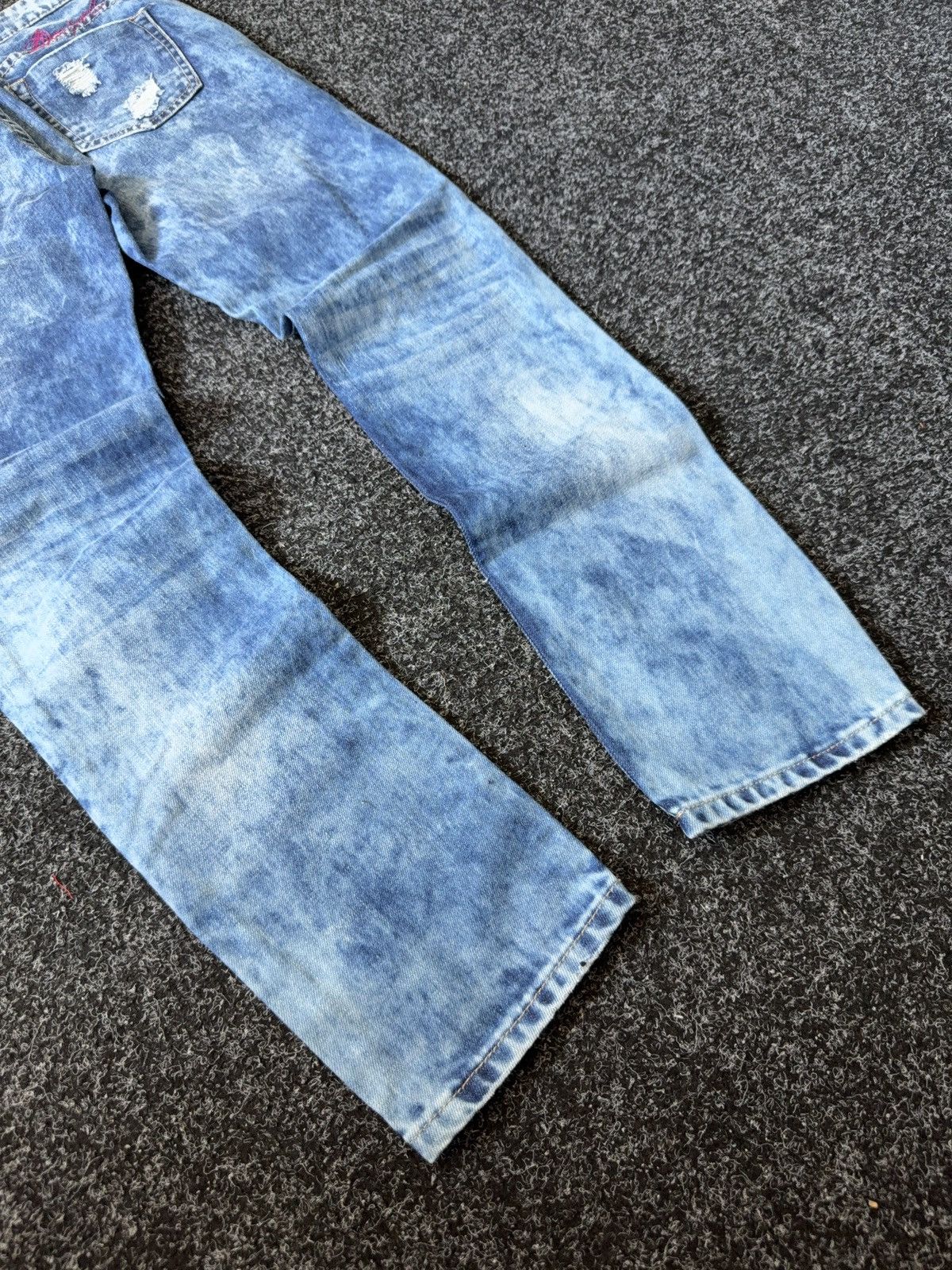 Desigual Retro 00s Vintage Desigual Patchwork Distressed Jeans Size 27" / US 4 / IT 40 - 12 Thumbnail