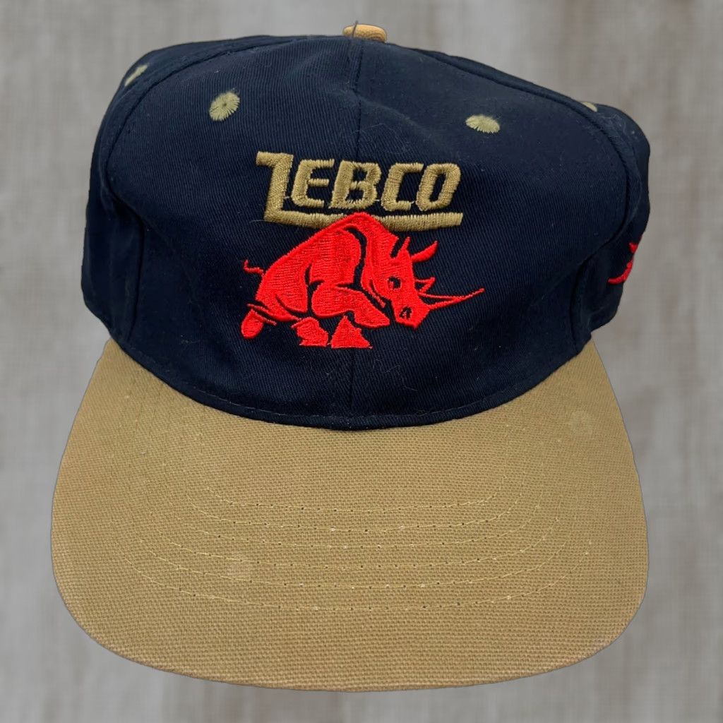 Vintage VINTAGE Fishing Hat Cap Strap Back Zebco Rhino Reels 90s Y2K Promo Adult Mens TruckER Hat Size ONE SIZE - 1 Thumbnail