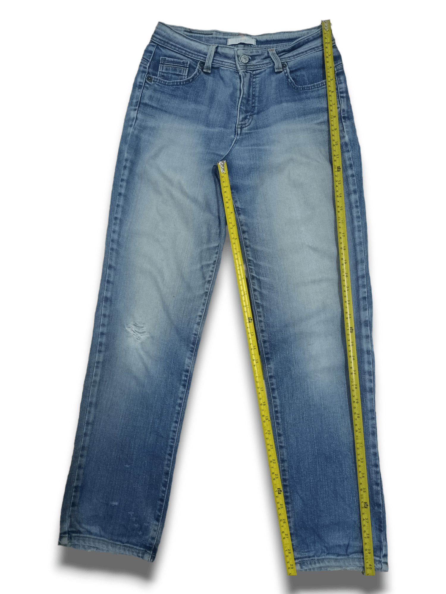 Edwin × Japanese Brand Vintage Edwin Japan Light Wash Distressed Jeans 27x30 Size US 27 - 12 Thumbnail