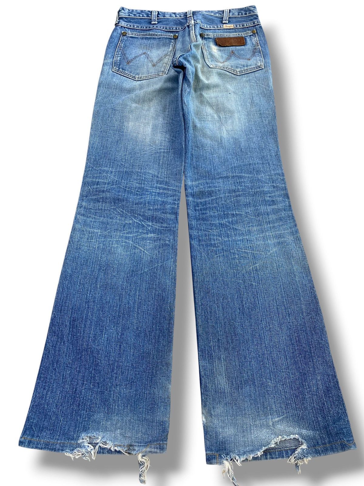 Wrangler Wrangler Brand Whiskers Faded Wash Style Bootcut Jeans Size US 28 / EU 44 - 3 Thumbnail