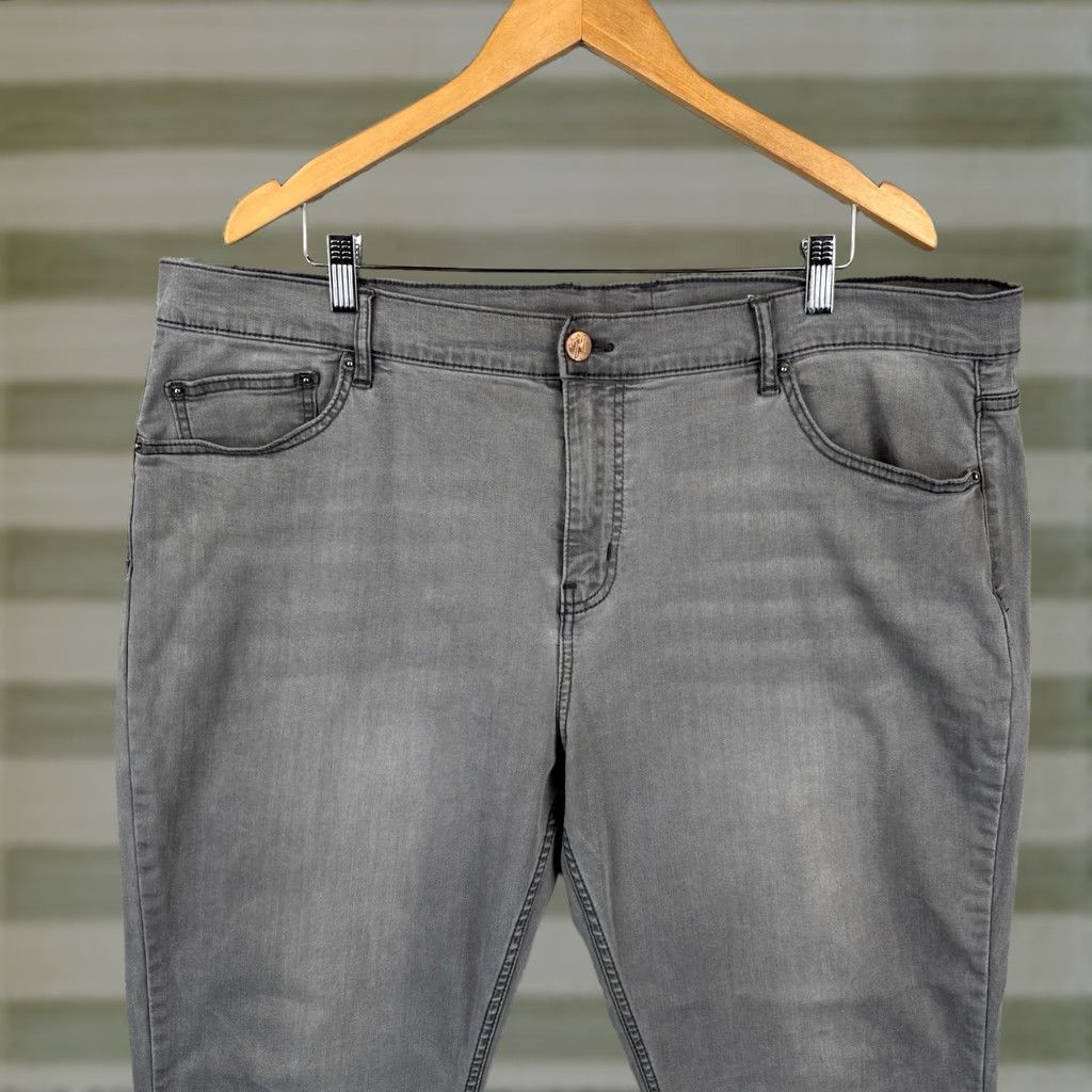 Denime Mugsy Jeans Mens Jeans 42x30 Beans Style FLX3NMG Gray Denim Straight Leg Pants Stretch Casual 30in Inseam Mens Size US 42 / EU 58 - 1 Thumbnail