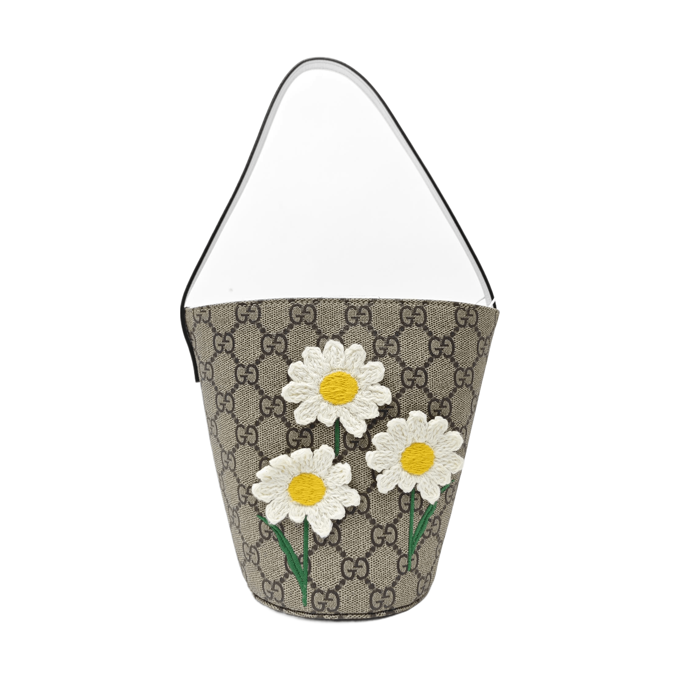 Gucci Gucci Flower Applique GG Canvas Bucket Bag Size ONE SIZE - 1 Thumbnail
