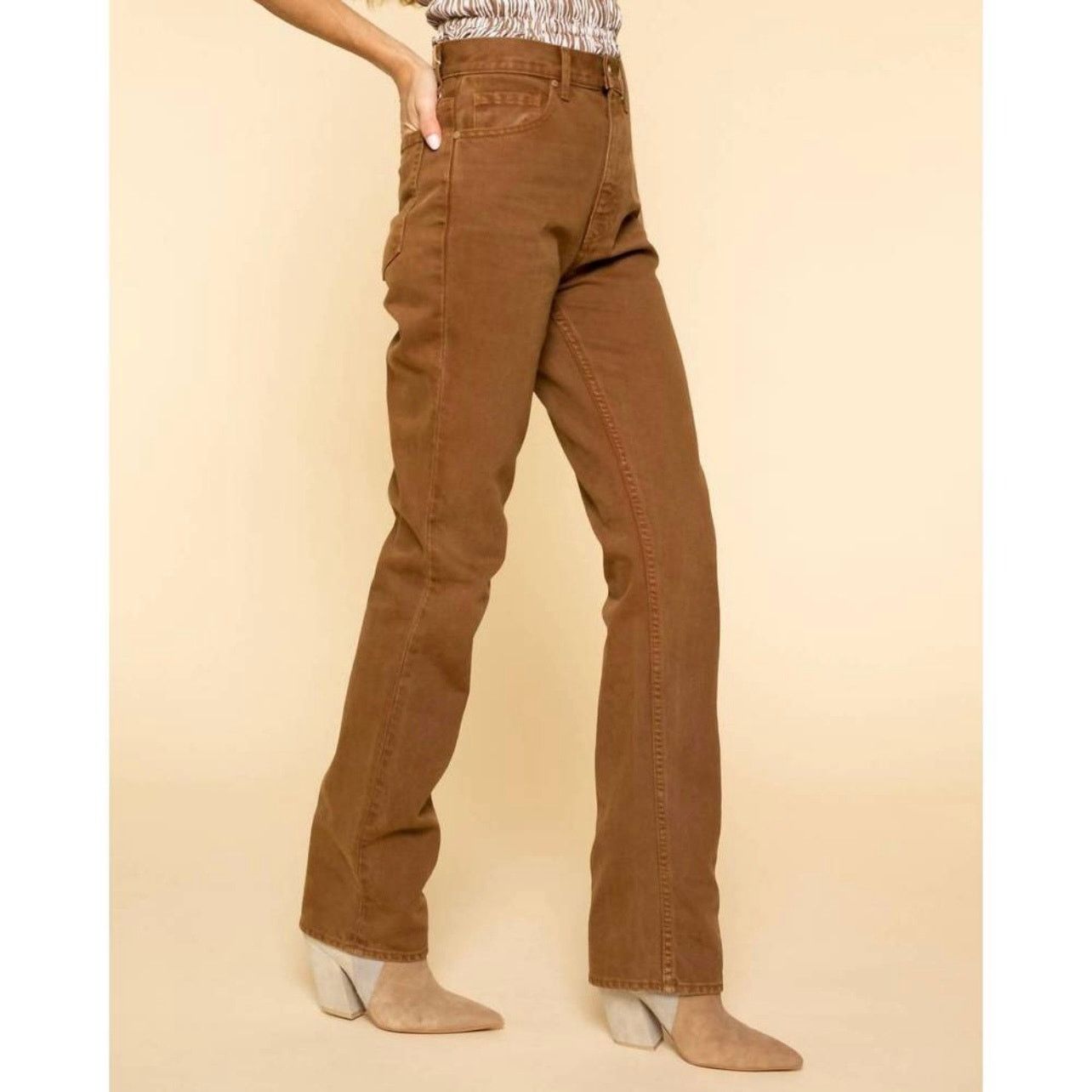 Ulla Johnson ULLA JOHNSON the agnes jean in umber wash brown size 24 Size 24" / US 00 / IT 34 - 4 Thumbnail