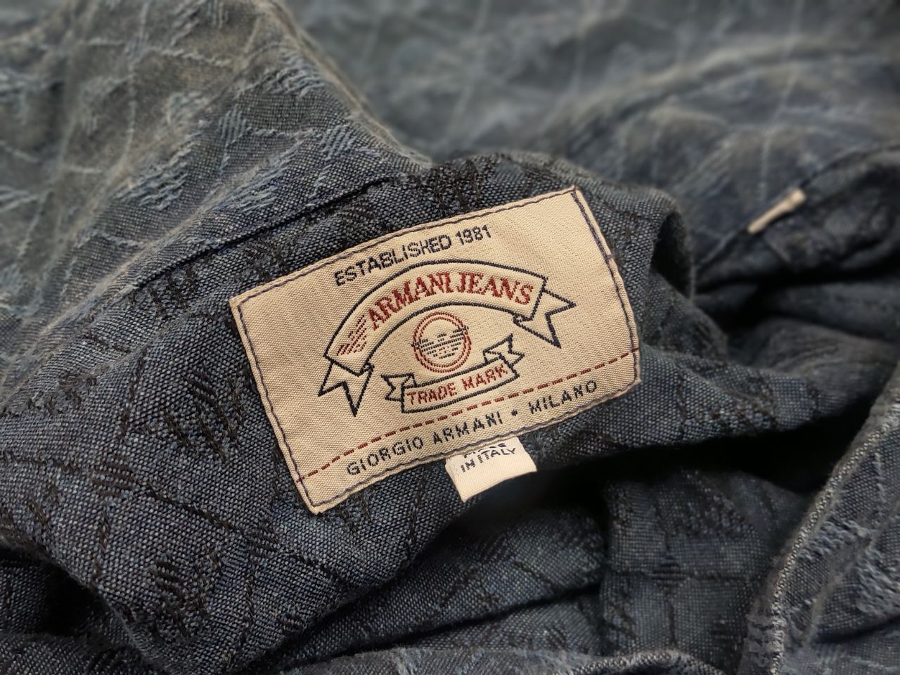 Giorgio Armani Vintage 80's Armani Jeans Monogram Logo oversized shirt Size US L / EU 52-54 / 3 - 19 Thumbnail
