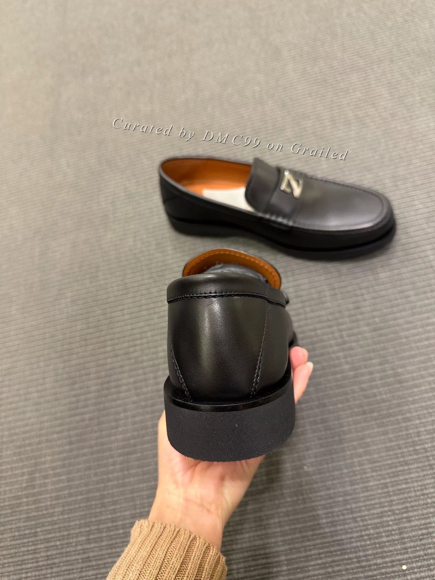 Ermenegildo Zegna Zegna Black Leather Men's Loafers Size US 10 / EU 43 - 7 Thumbnail