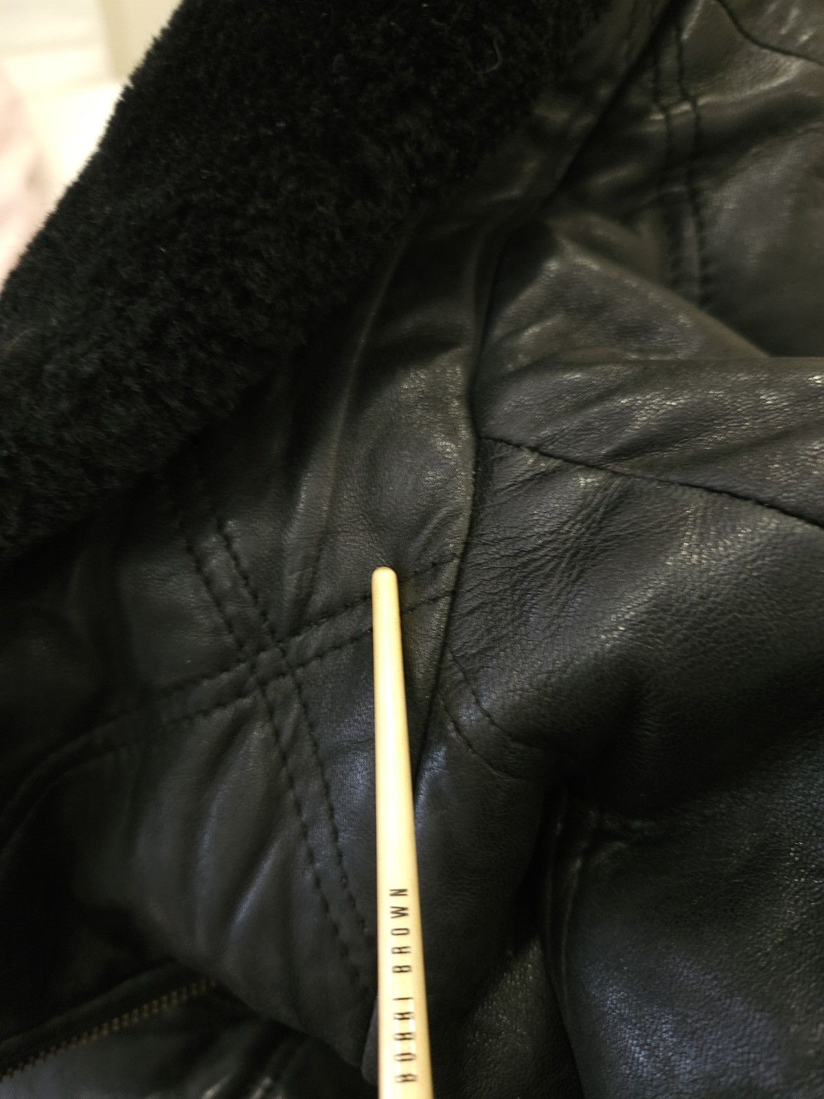 Vintage Vintage Genuine Leather/Lambskin Quilted Jacket By Marquis Size XXL / US 16-18 / IT 52-54 - 14 Thumbnail