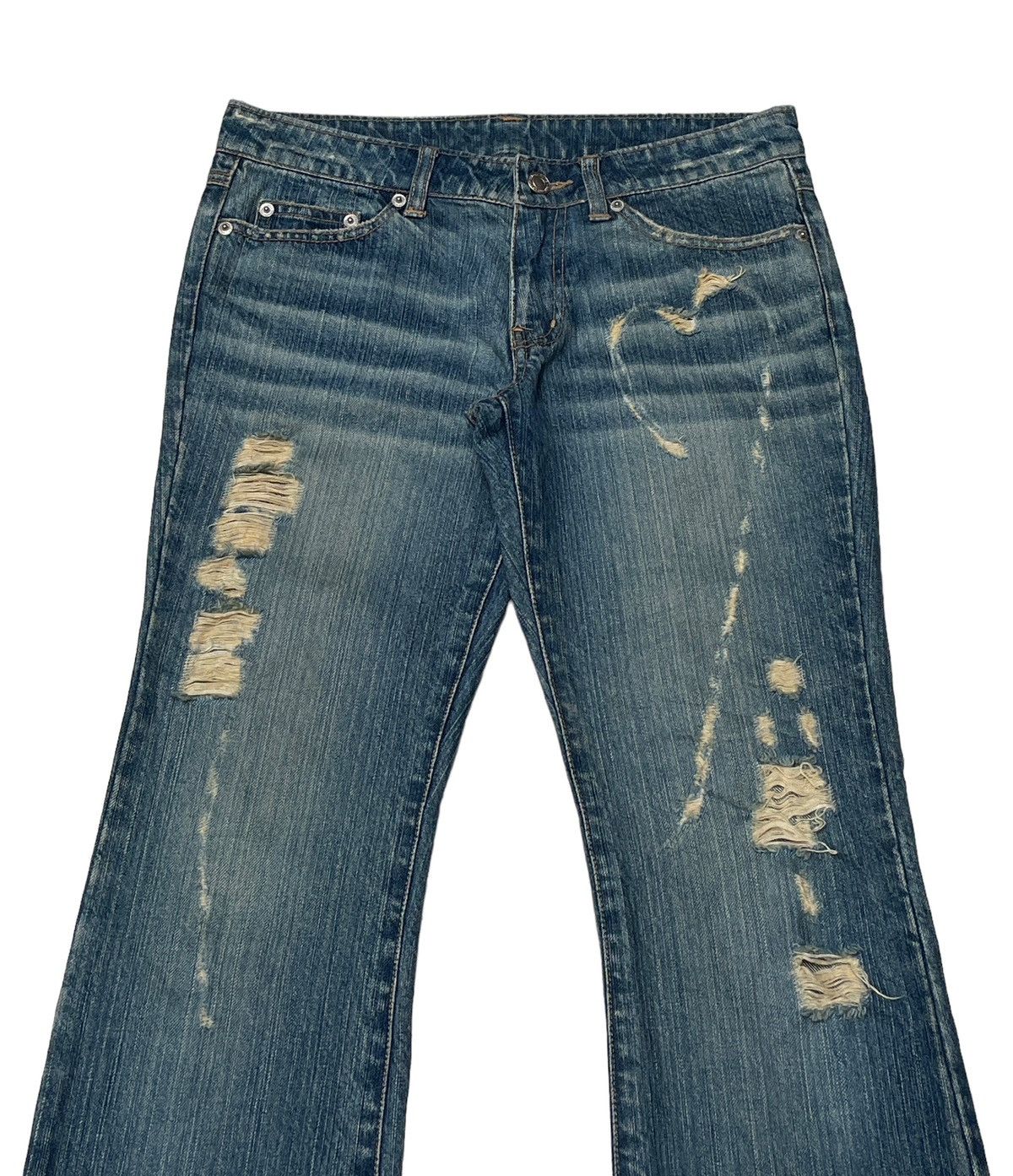 Vintage Vintage Unbrand Flared Jeans 2000s Size US 29 - 3 Thumbnail