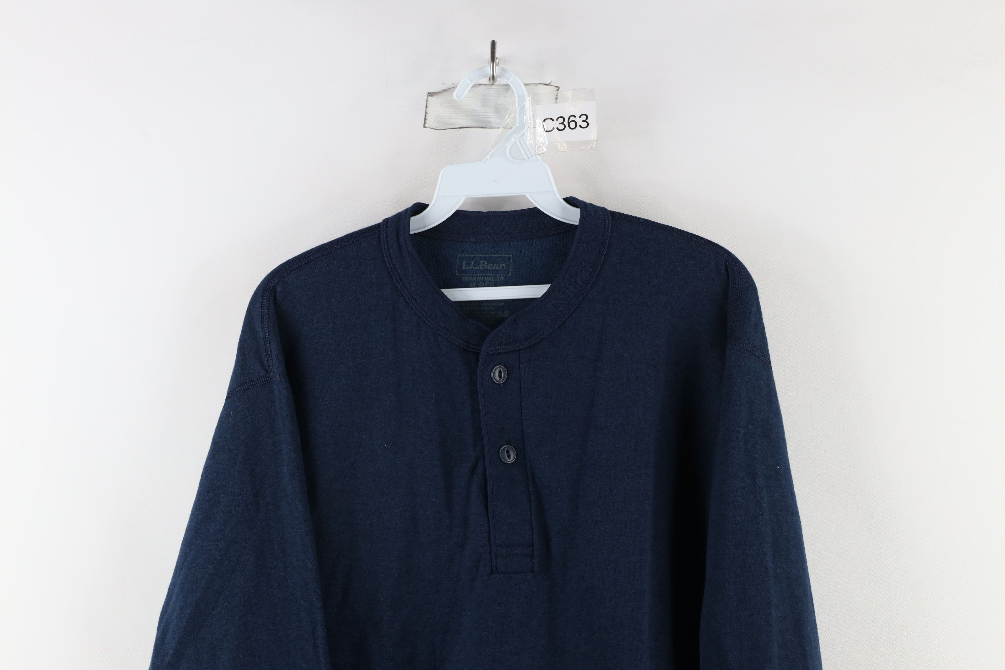 L.L. Bean × Vintage Vintage LL Bean Blend Thermal Long Sleeve Henley T-Shirt Size US M / EU 48-50 / 2 - 2 Thumbnail